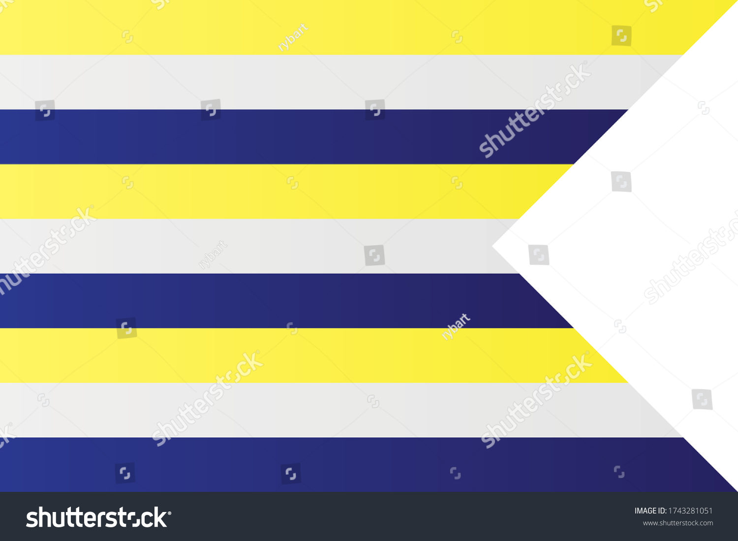 Flag of Spišská Stará Ves City, Slovak Republic. - Royalty Free Stock 