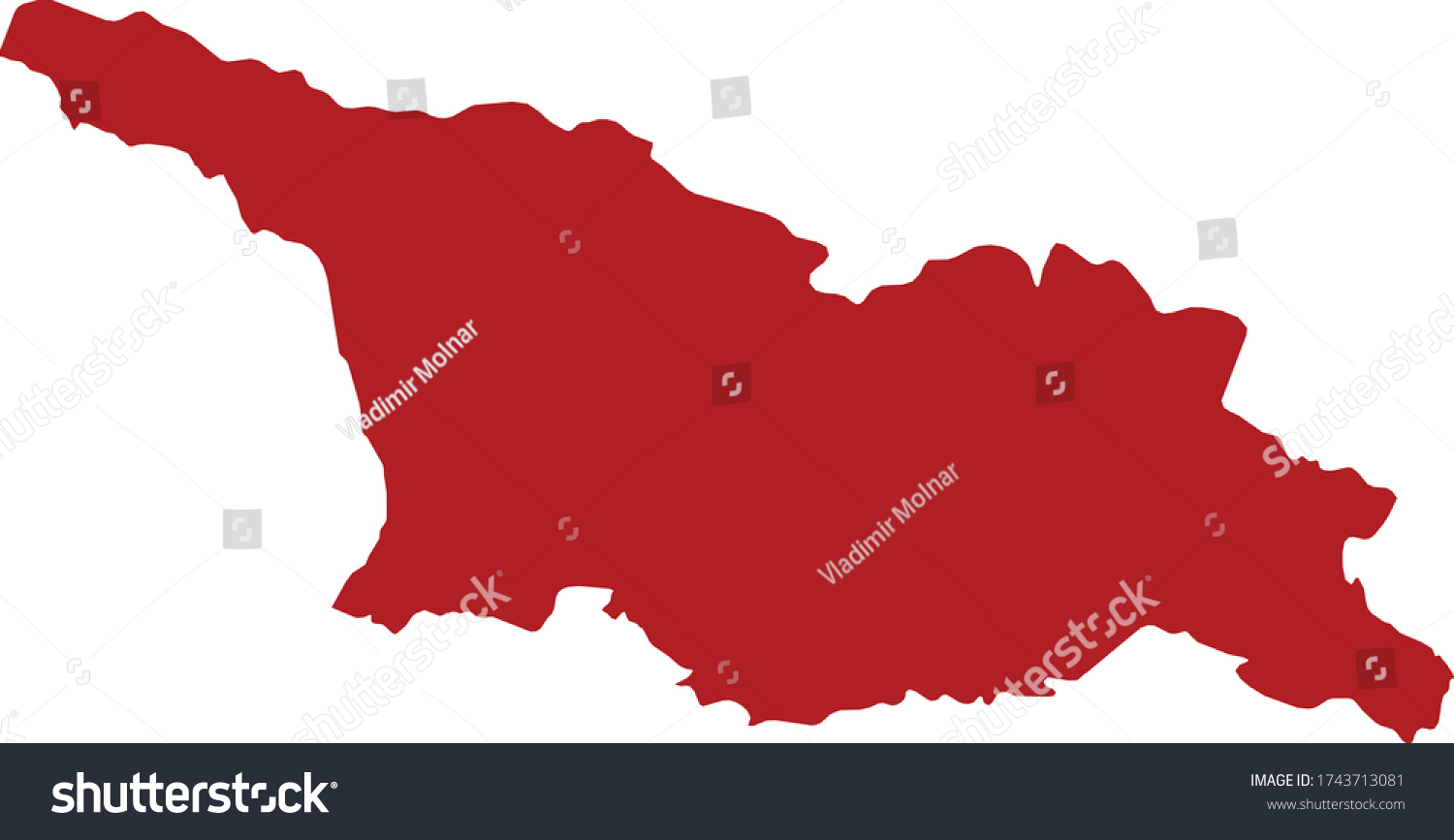 Vector Illustration Of Georgia Map Royalty Free Stock Vector 1743713081 4355