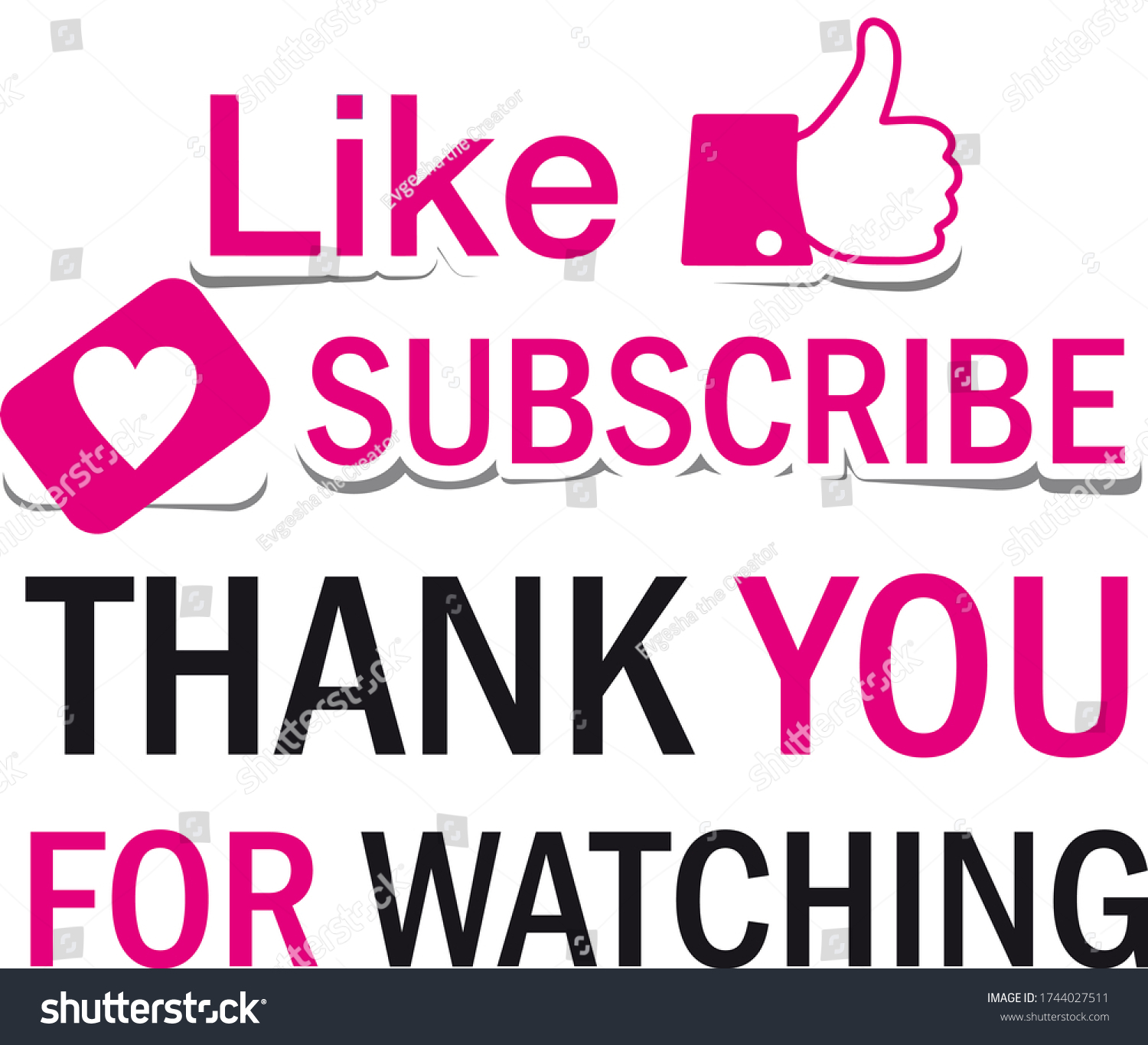 Thank you for watching please like and subscribe - Royalty Free Stock