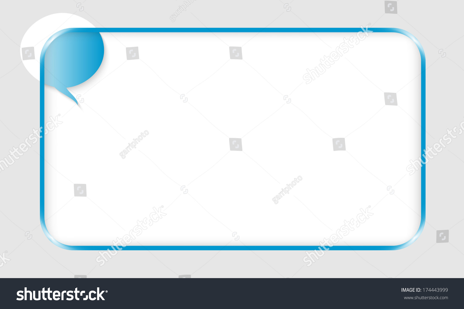 blue box for text with speech bubble - Royalty Free Stock Vector ...