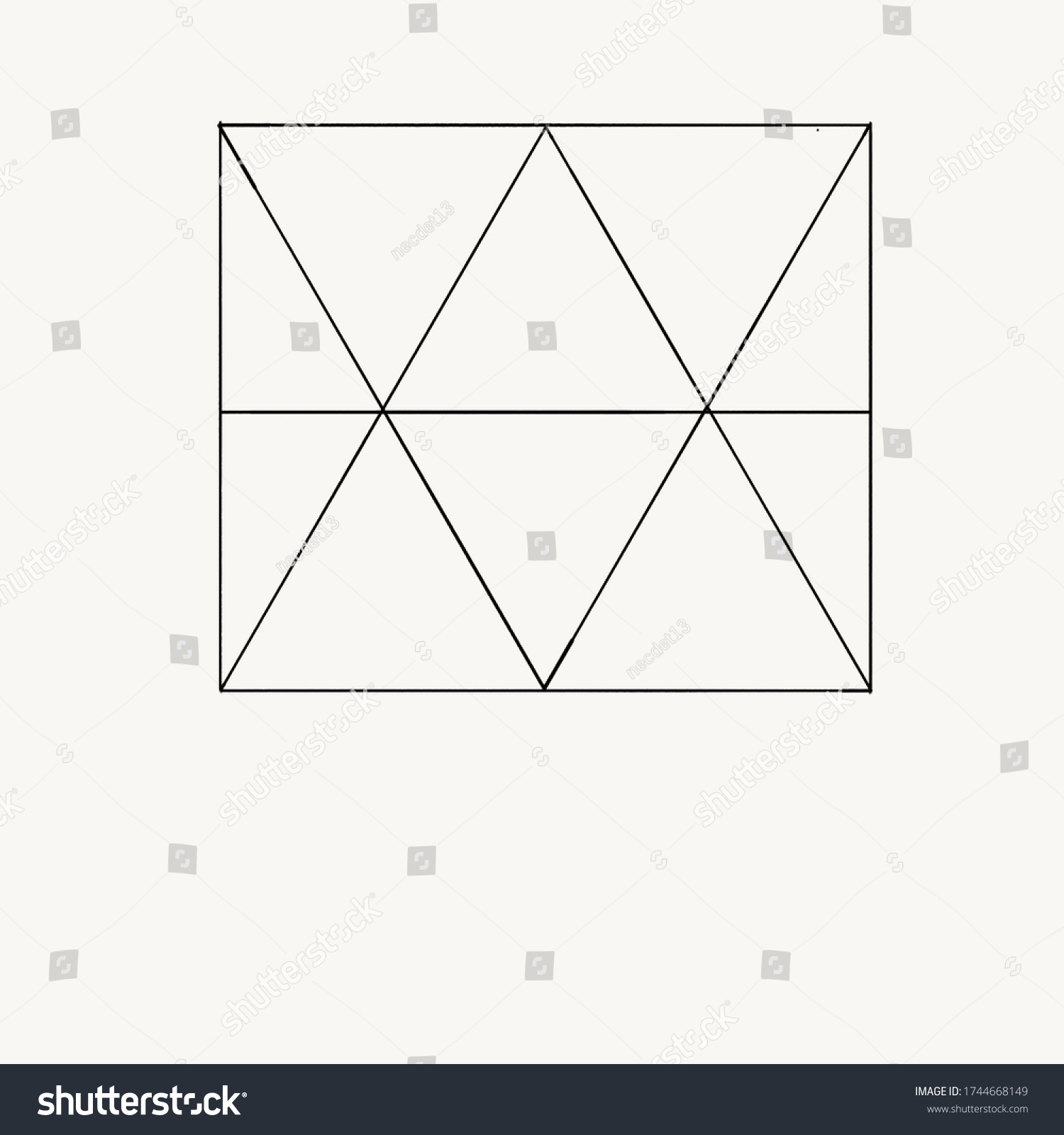 triangles in a rectangular box - Royalty Free Stock Photo 1744668149 ...