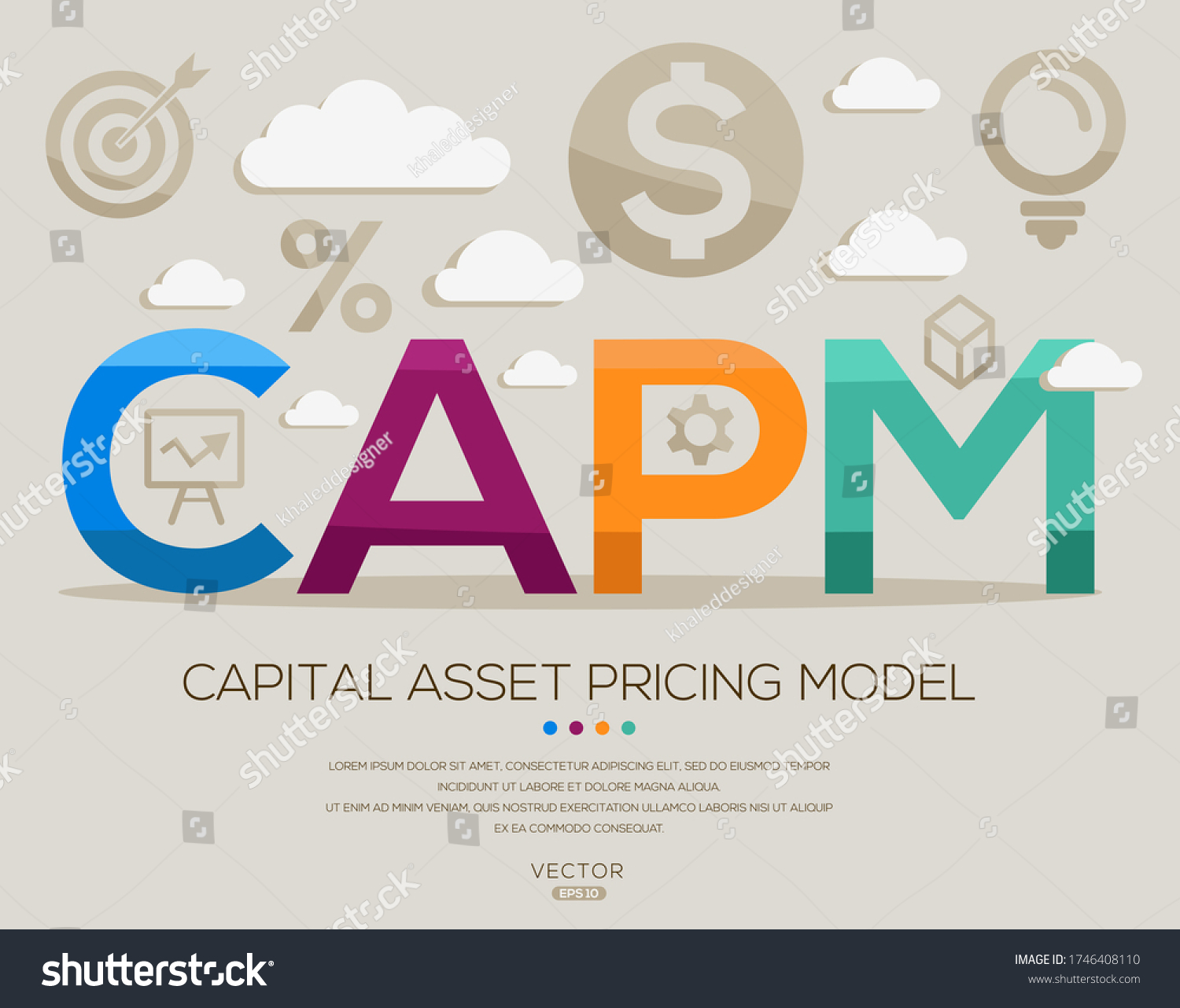 Capm (capital asset pricing model), letters and - Royalty Free Stock ...