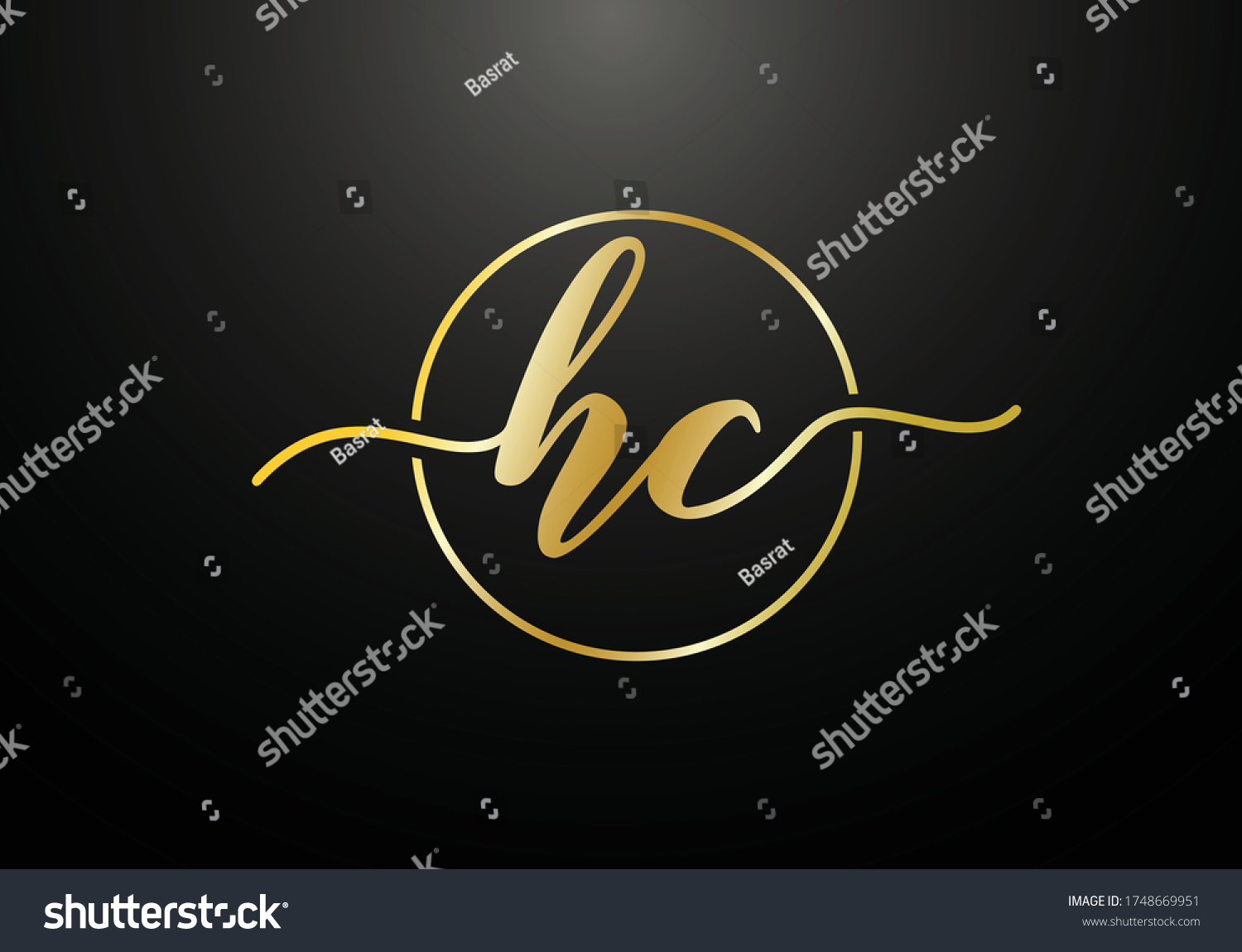 Initial Monogram Letter H C Logo Design Vector Royalty Free Stock Vector 1748669951