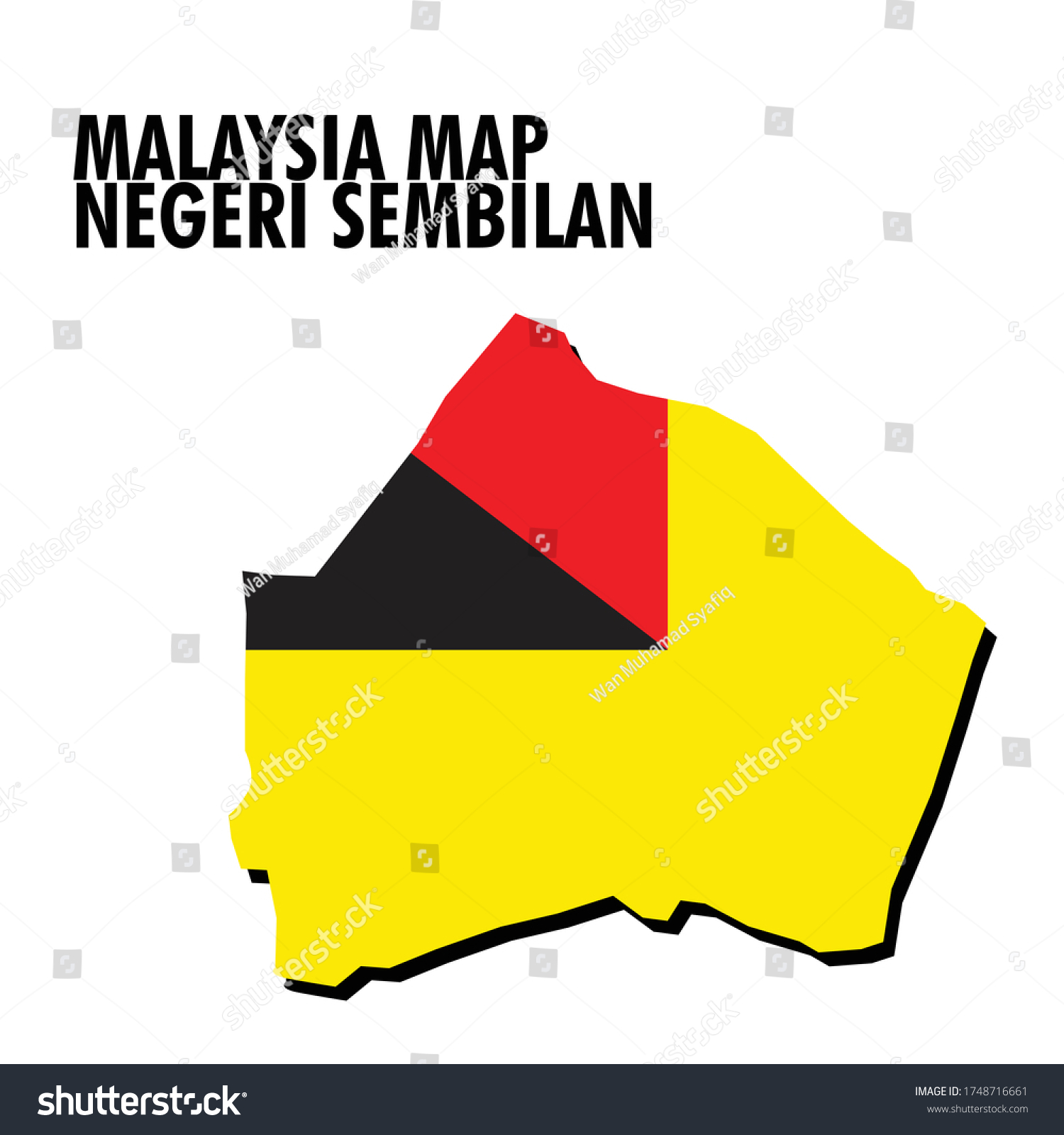 Negeri Sembilan State Map Of Malaysia Country - Royalty Free Stock ...