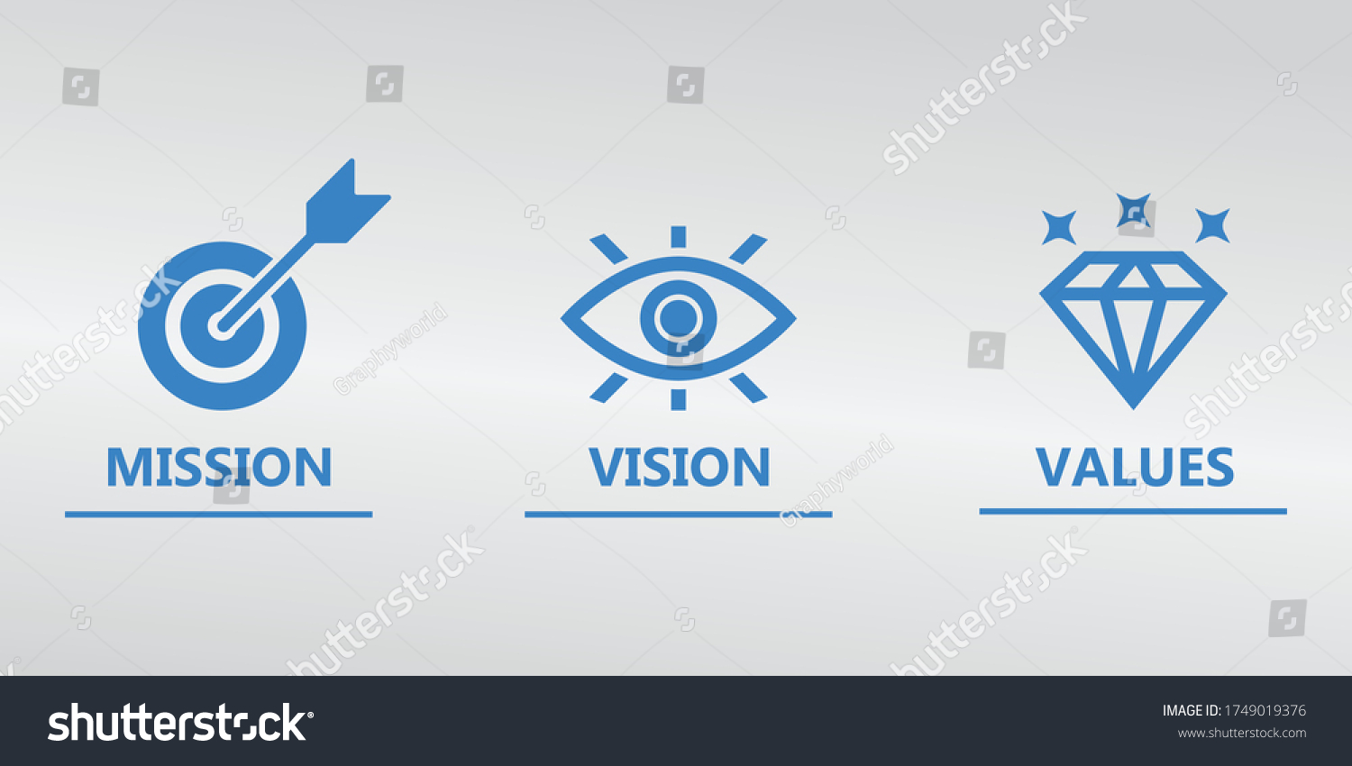 mission vision values icon design vector for - Royalty Free Stock ...