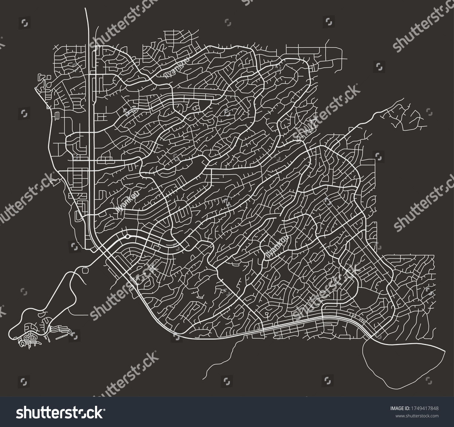 Street plan of Lake Havasu City, Arizona, USA, - Royalty Free Stock ...