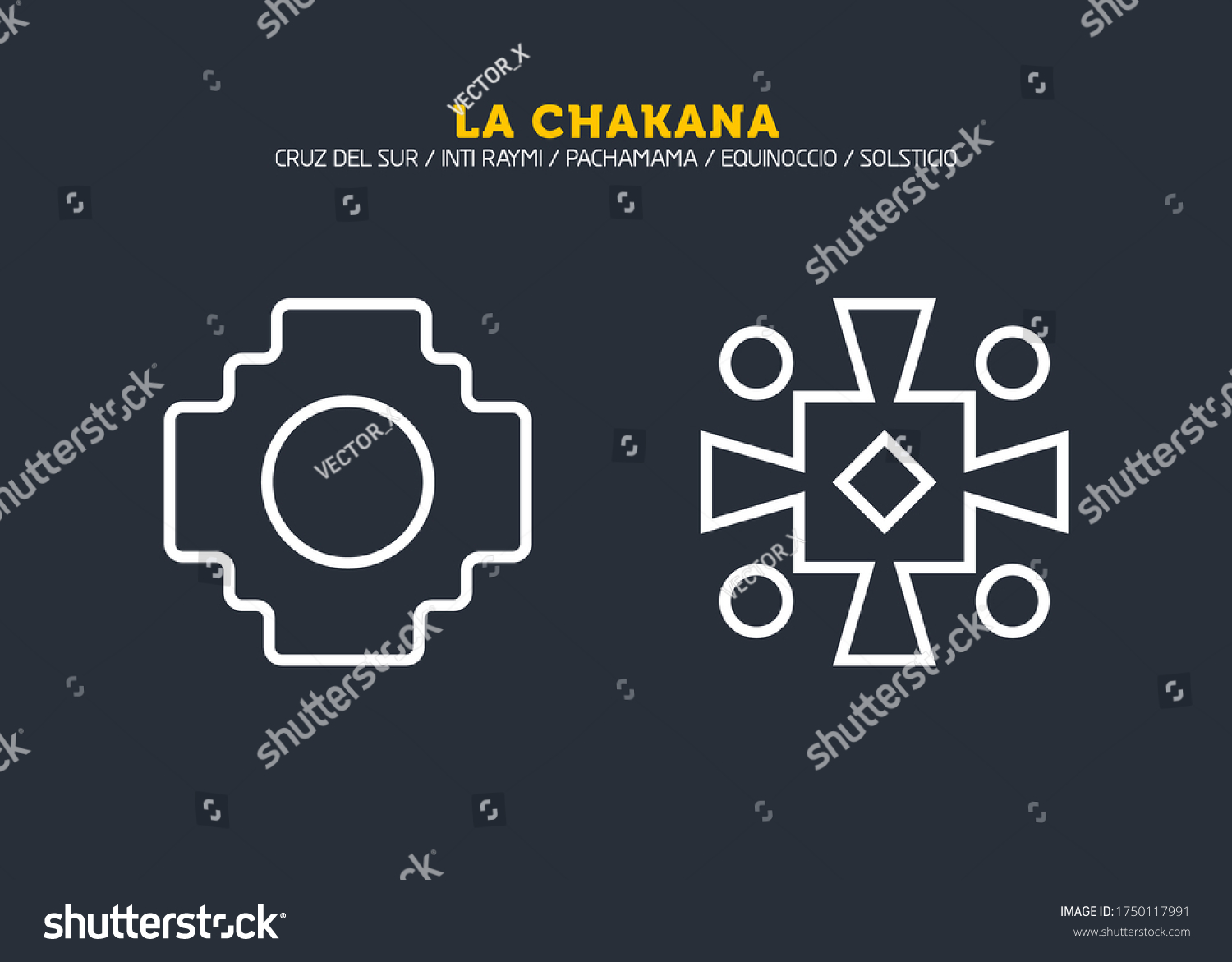 Inca Cross Chakana, Inti Raymi Ecuador, Peru - Royalty Free Stock ...