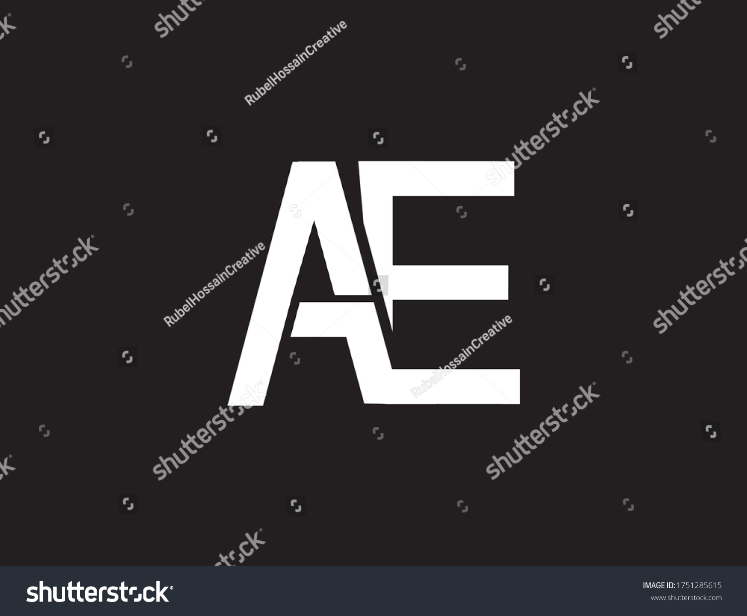 design a professional letter AE logo, Letter AE - Royalty Free Stock ...