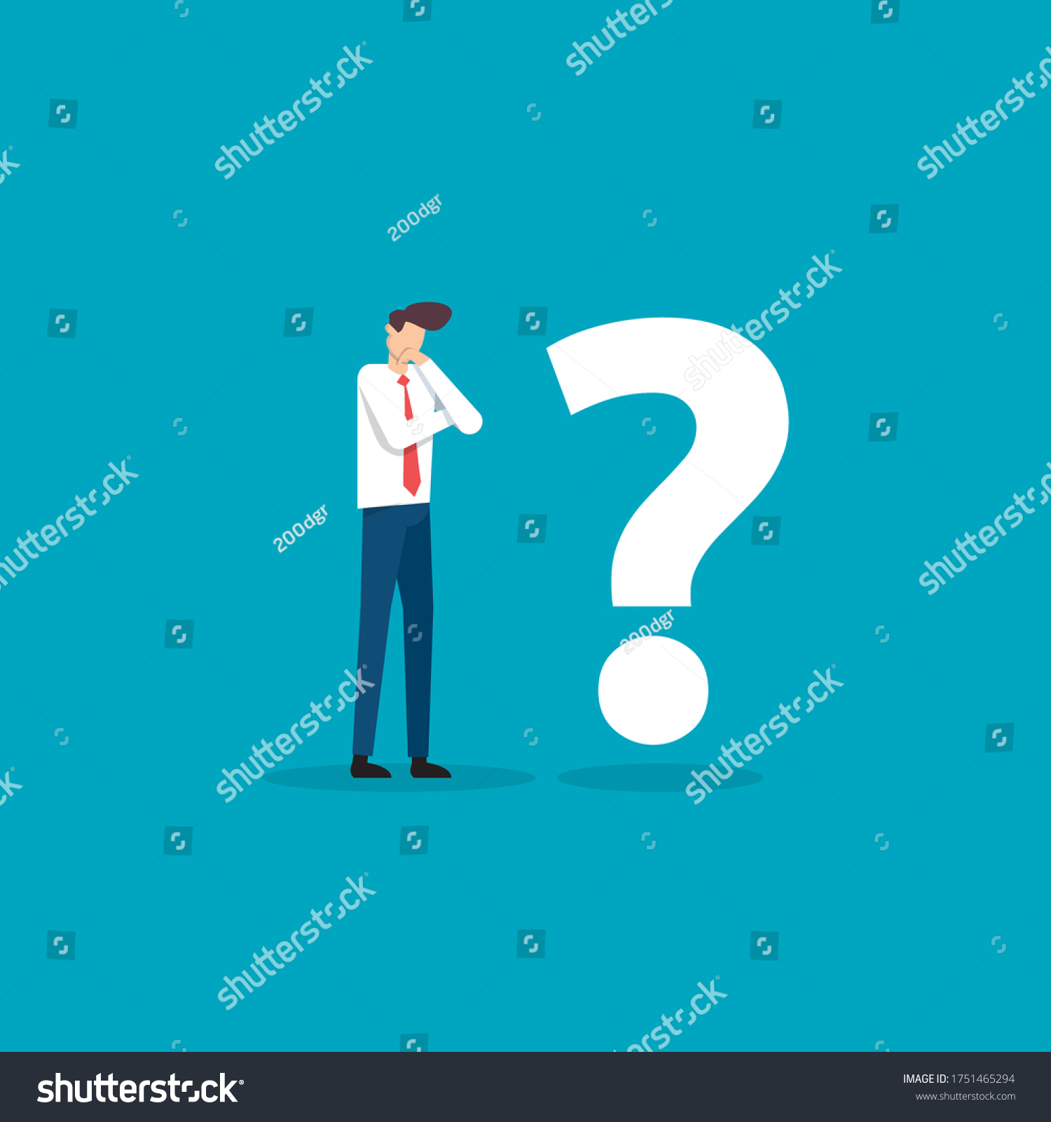 businessman and question mark vector - Royalty Free Stock Vector ...