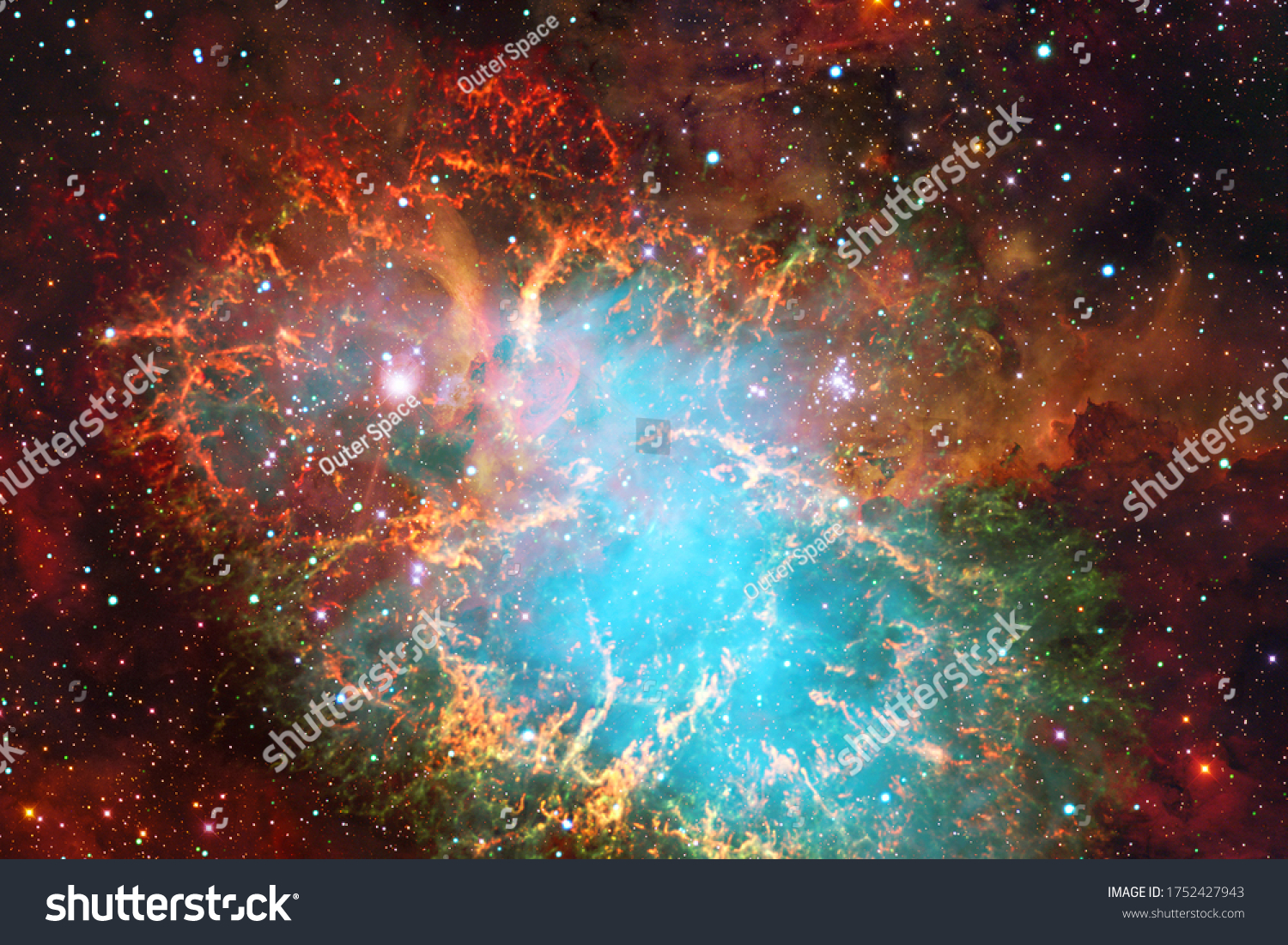 Outer space. Science fiction cosmos. Elements of this image furnished by NASA #1752427943