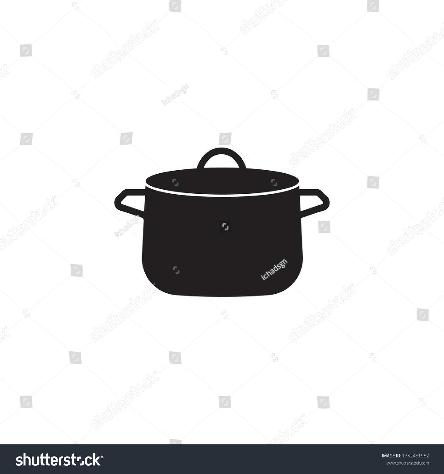 Saucepan Icon Logo Vector template and Symbol - Royalty Free Stock ...