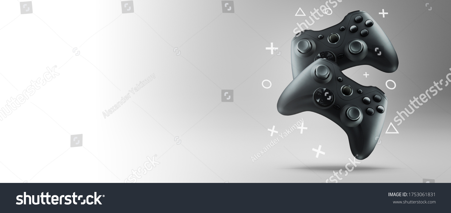 Two gamepads on a light background. #1753061831
