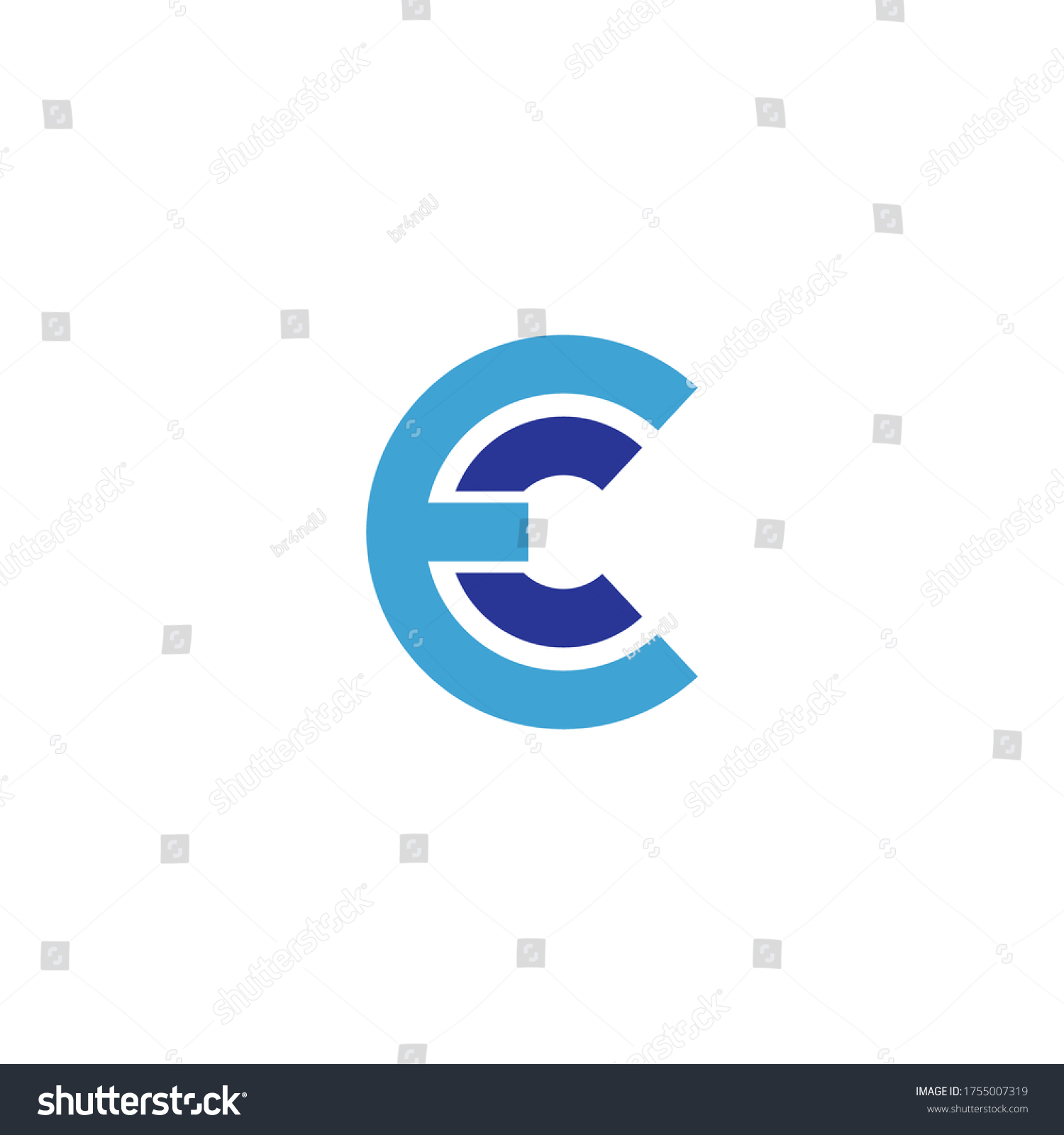 initial letter E and C logo, , CE, EC, monogram - Royalty Free Stock ...