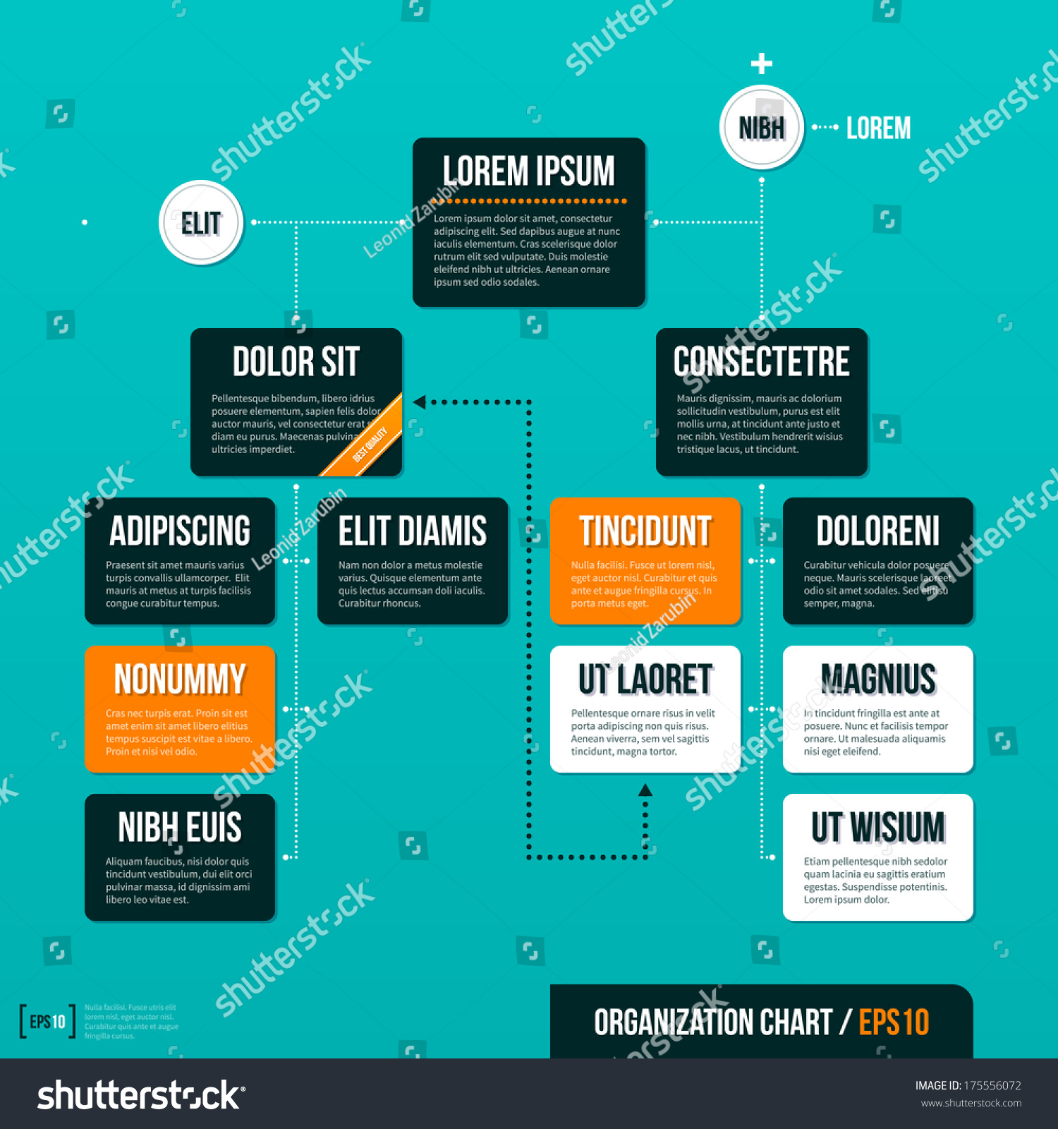 Royalty Free Modern Organizational Chart Template On 175556072 Stock Photo Avopix Com Drawings Org Chart Template