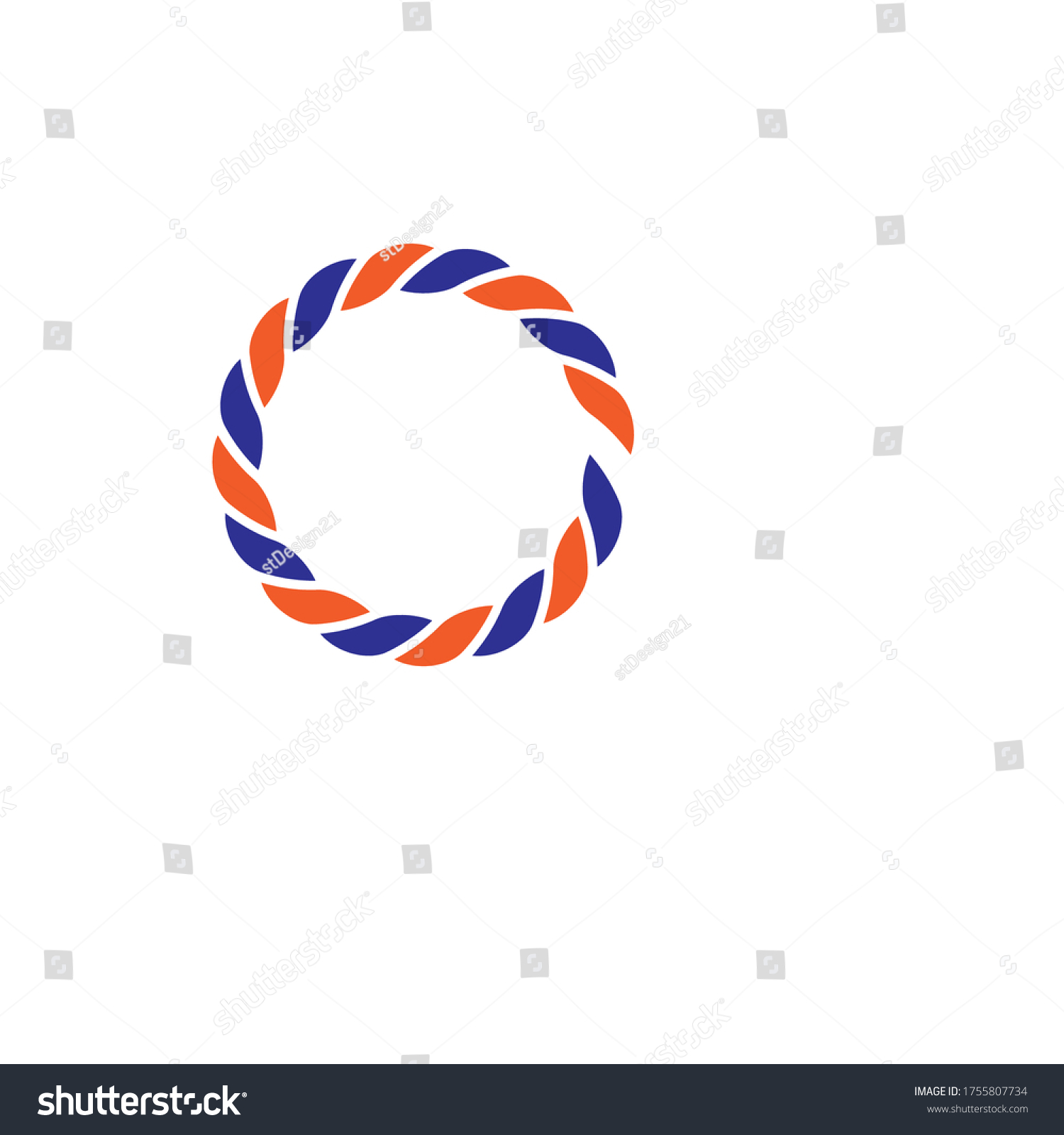 rope logo vector template design - Royalty Free Stock Vector 1755807734 ...