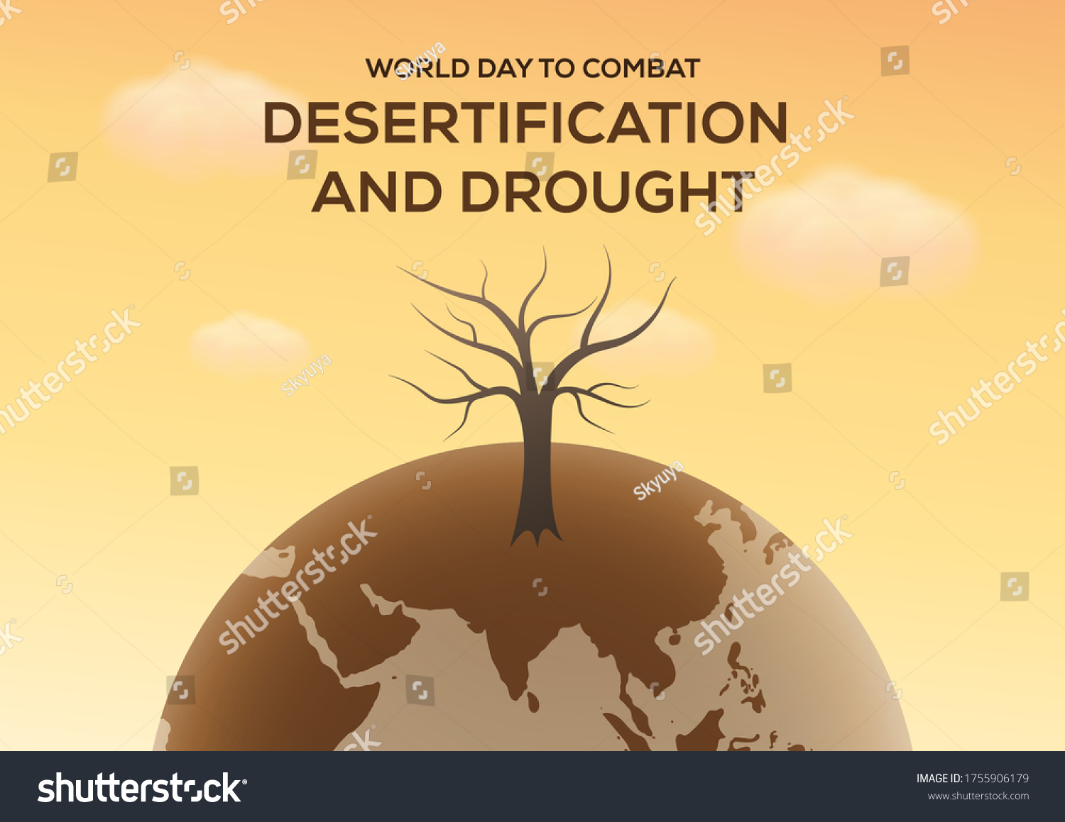 World Day To Combat Desertification And Drought Royalty Free Stock Vector 1755906179 3051