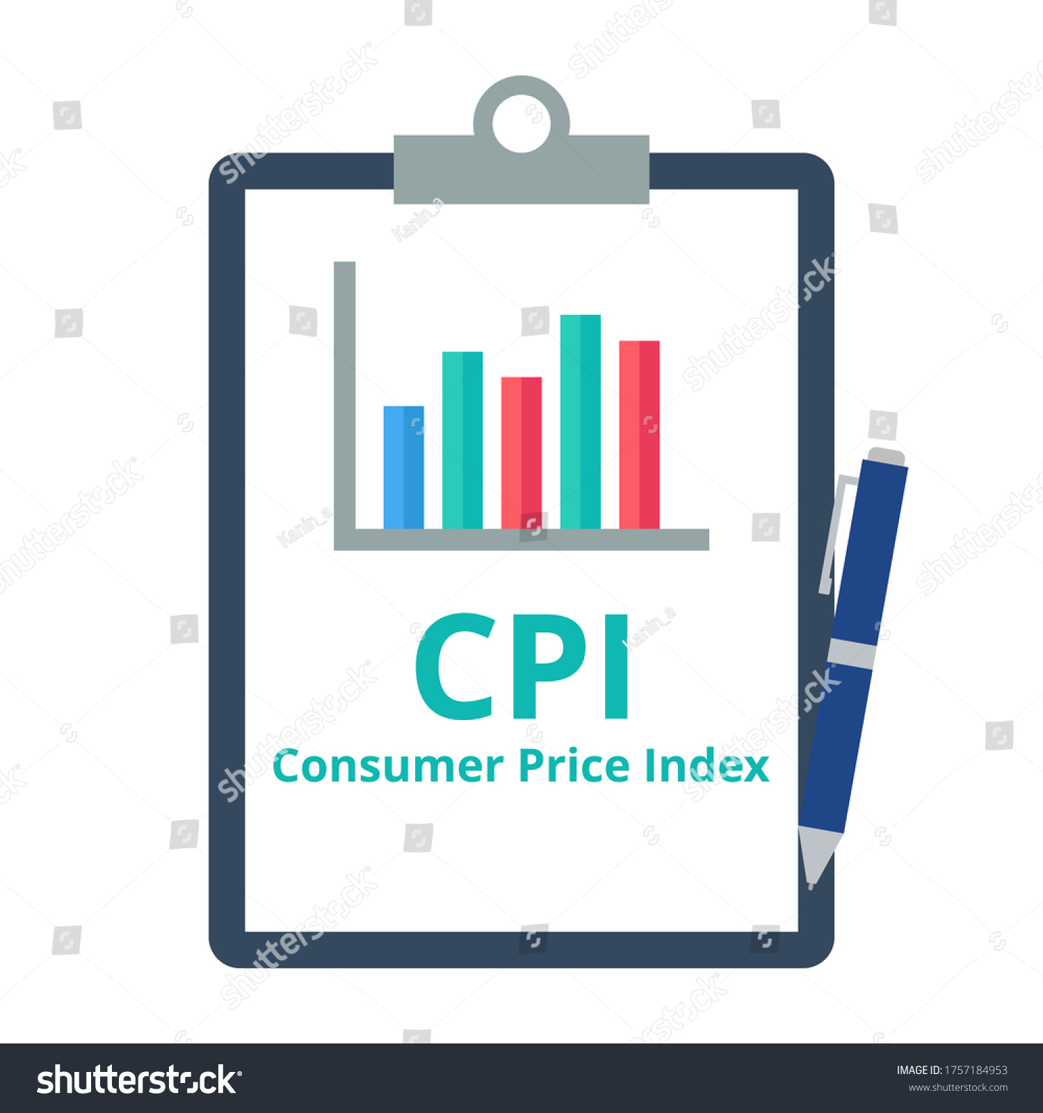 CPI vector. Consumer Price Index concept. Royalty Free Stock Vector