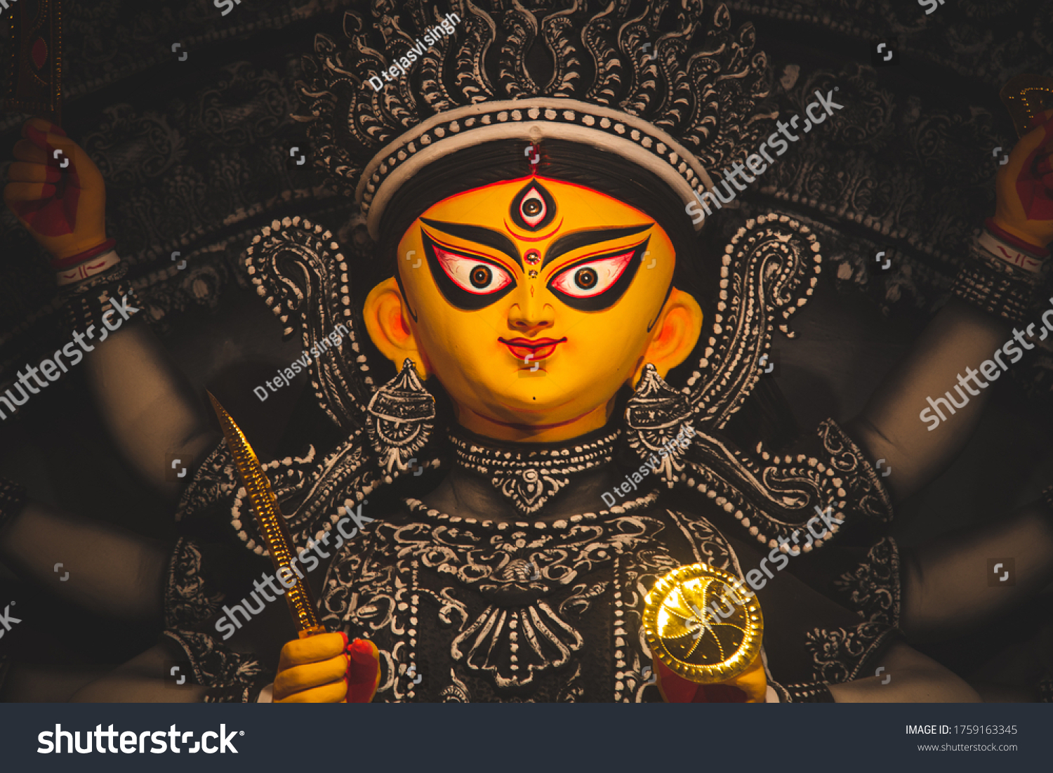 beautiful face of goddess durga maa #1759163345