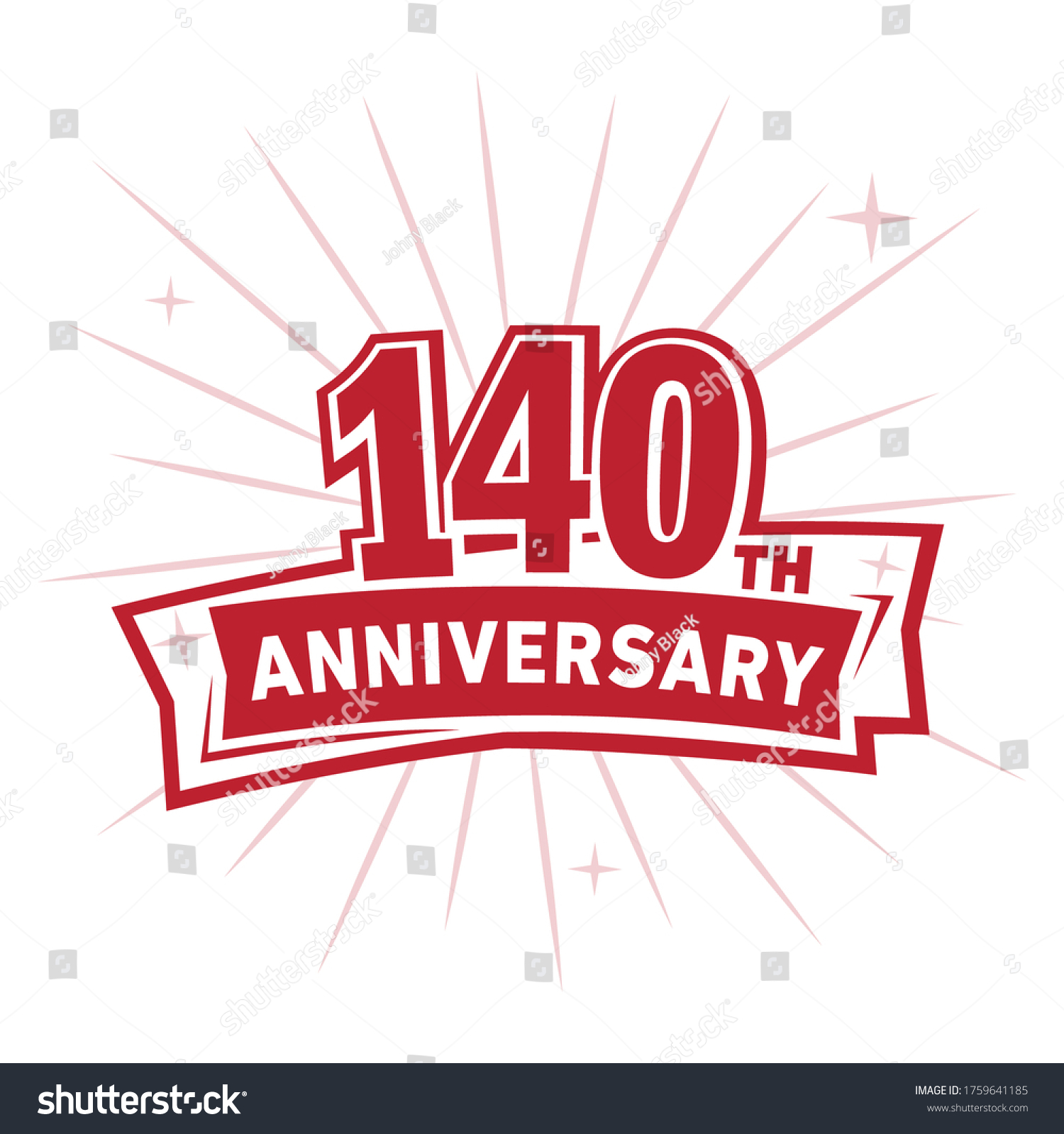 140 years anniversary celebration logo. 140th - Royalty Free Stock ...