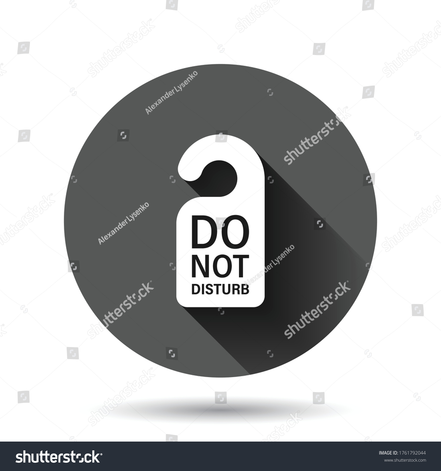 Do Not Disturb Hotel Sign Icon In Flat Style Royalty Free Stock