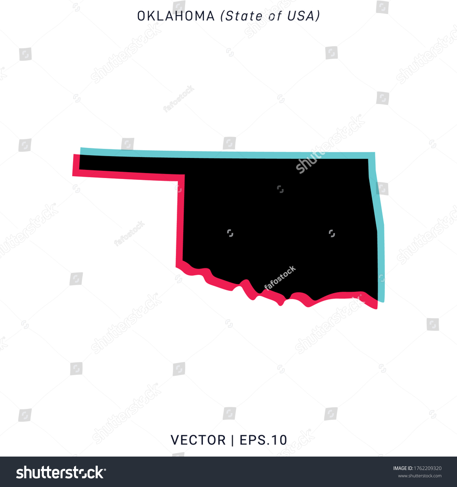 Map of Oklahoma Vector Design Template - Royalty Free Stock Vector ...