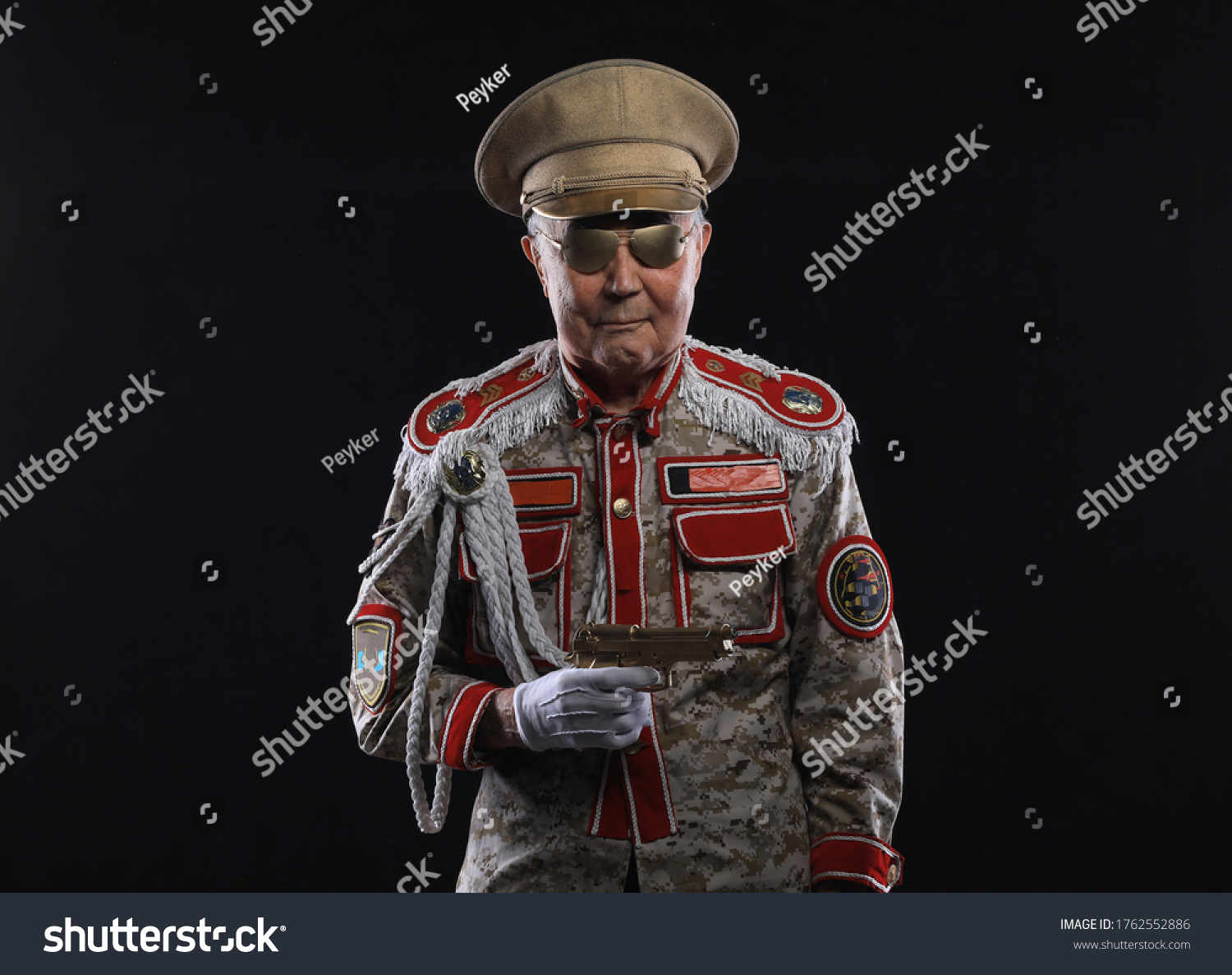 portrait of an old dictator general #1762552886
