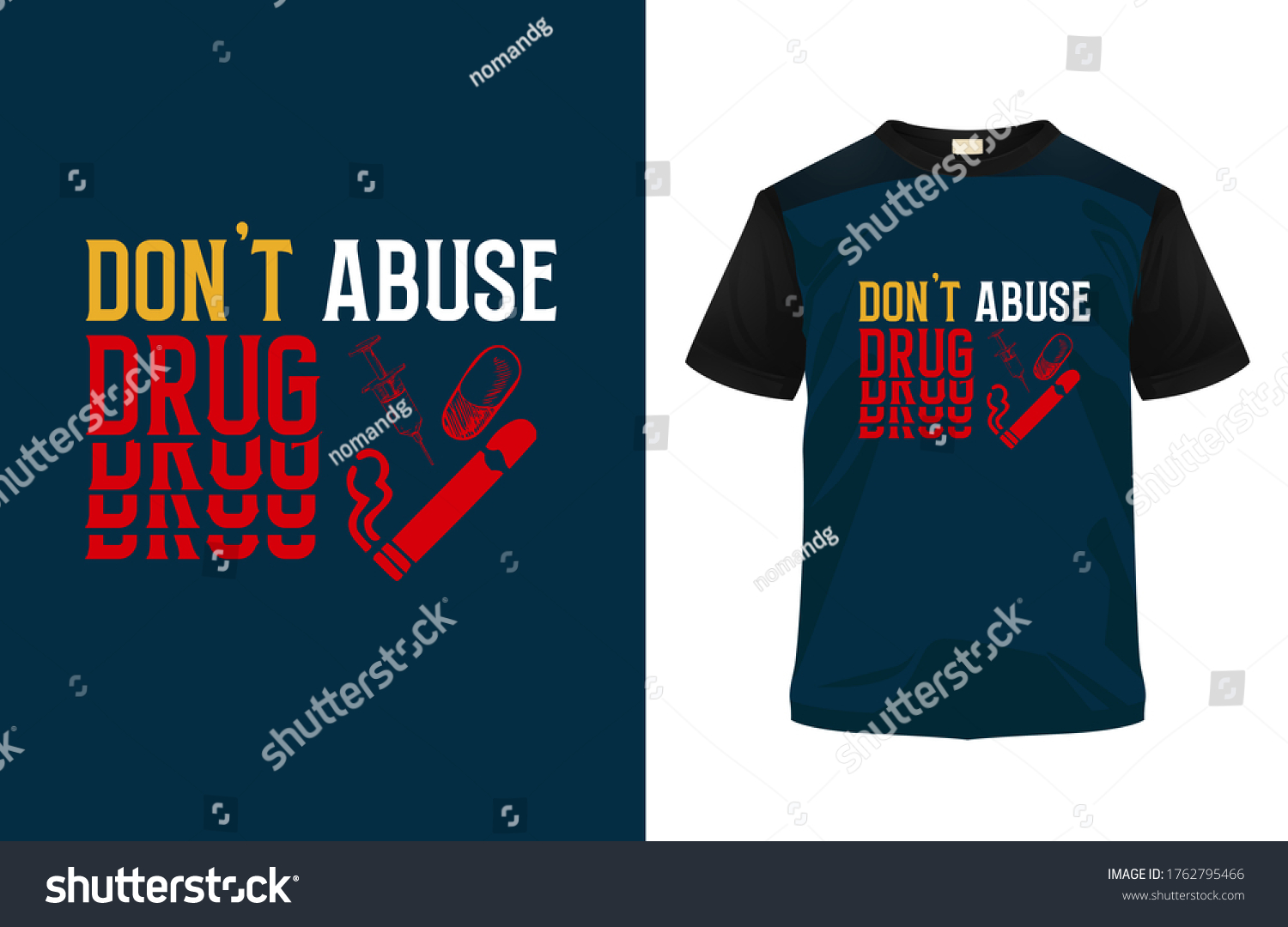 International Day against Drug Abuse T-shirt - Royalty Free Stock Photo ...
