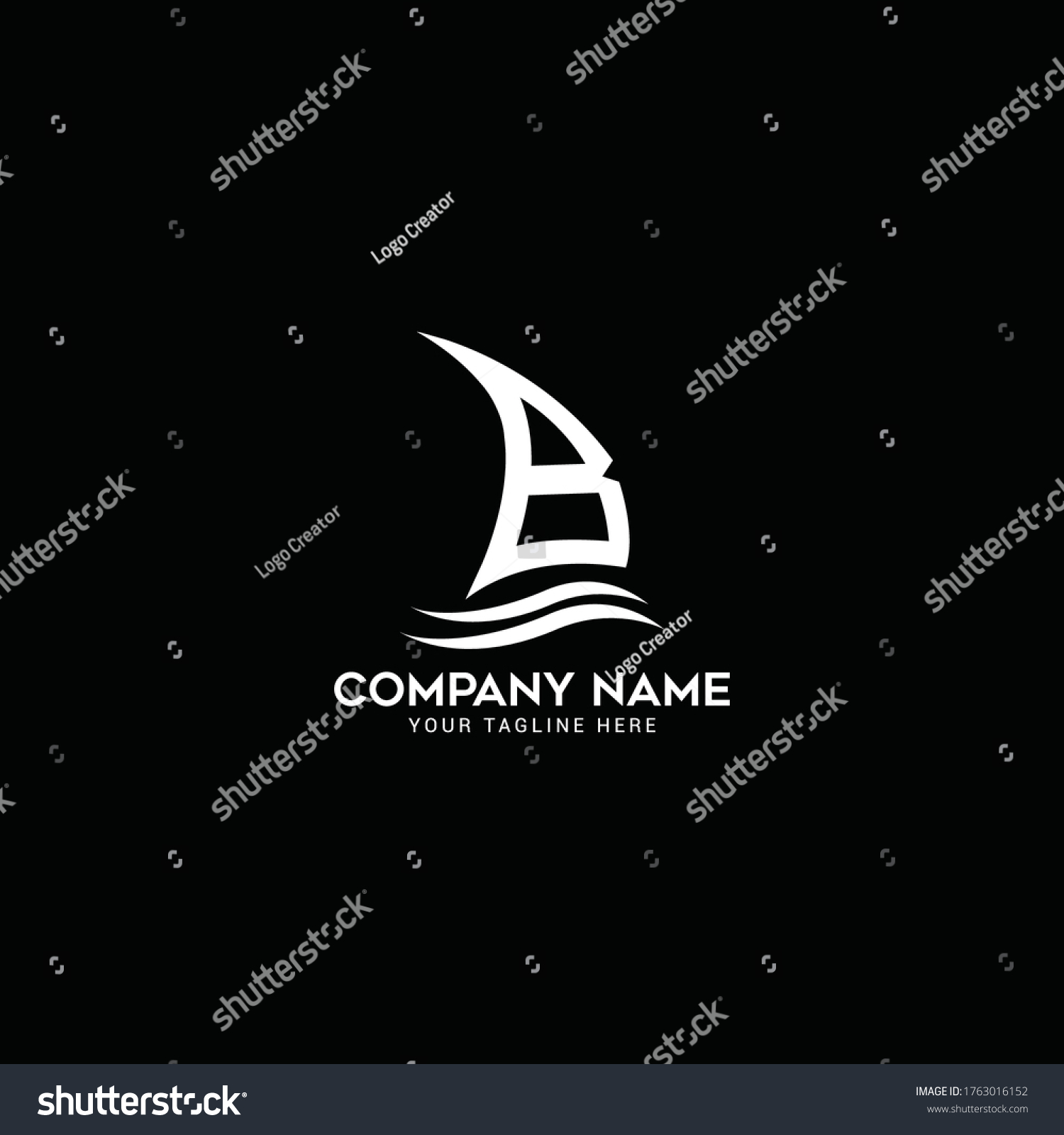 B Letter Boat Logo Design-Boat Logo Design B - Royalty Free Stock ...