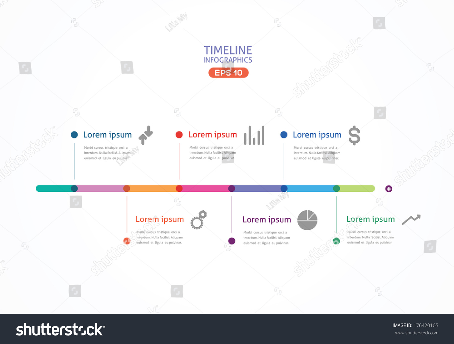 the horizontal line with color points for - Royalty Free Stock Vector ...