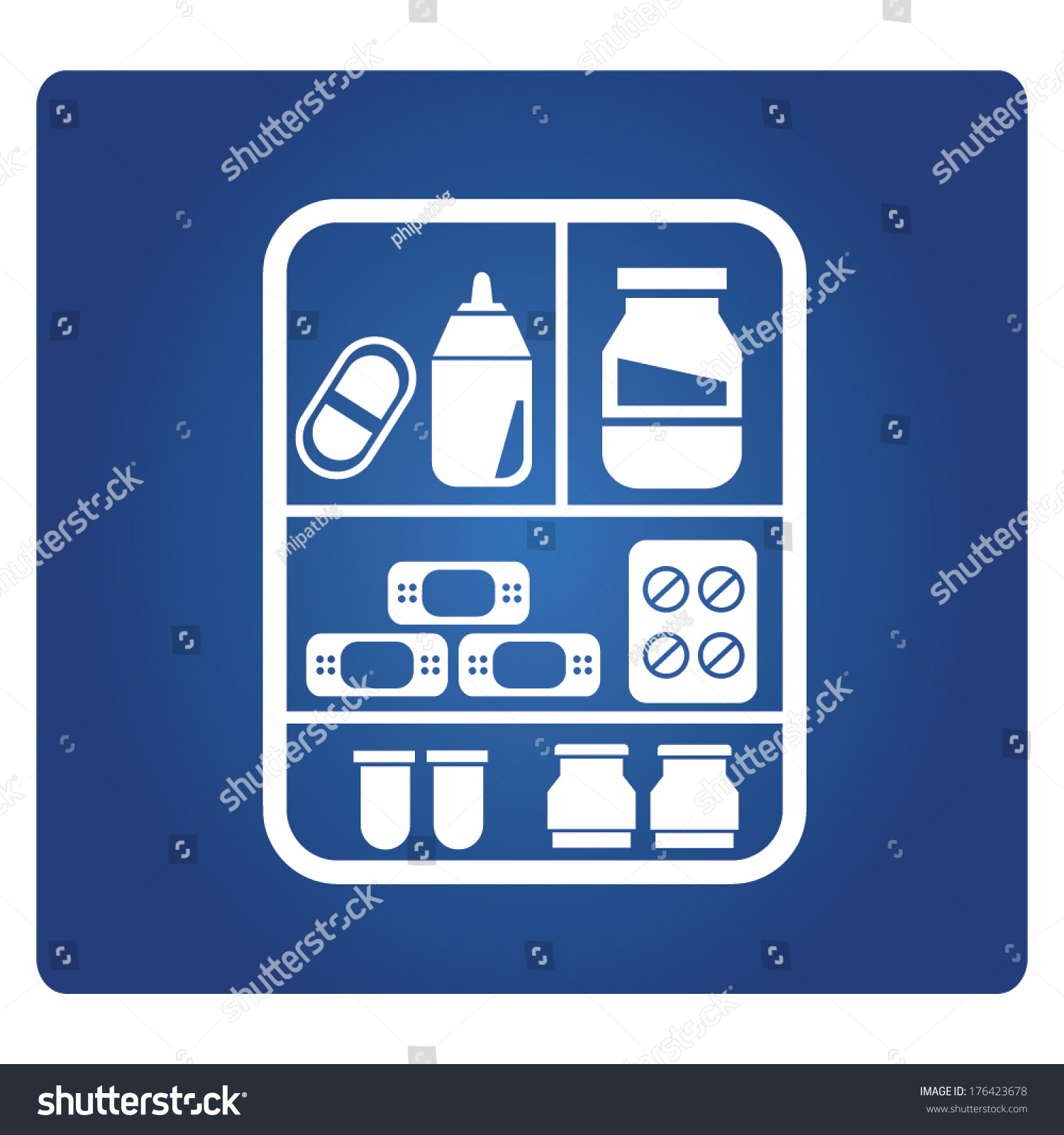 Medicine Cupboard Dispensary Symbol Royalty Free Stock Vector