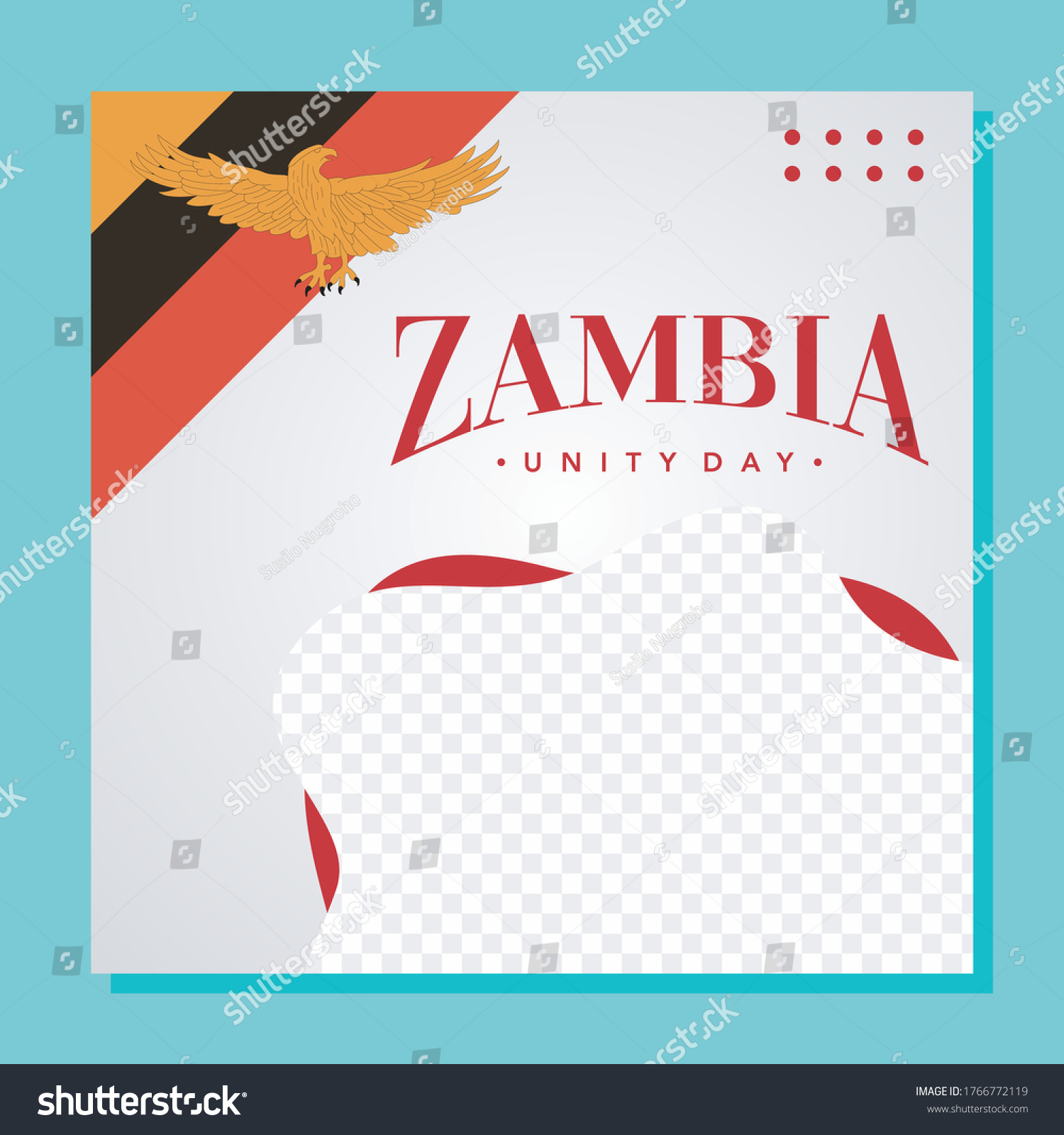 Unity Day Zambia vector flag state symbol Royalty Free Stock Vector