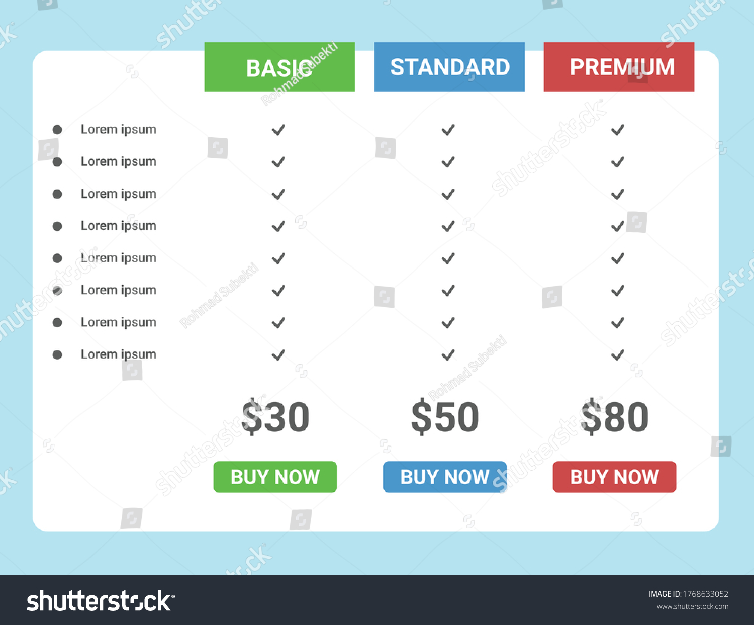 flat-box-price-list-design-template-royalty-free-stock-vector