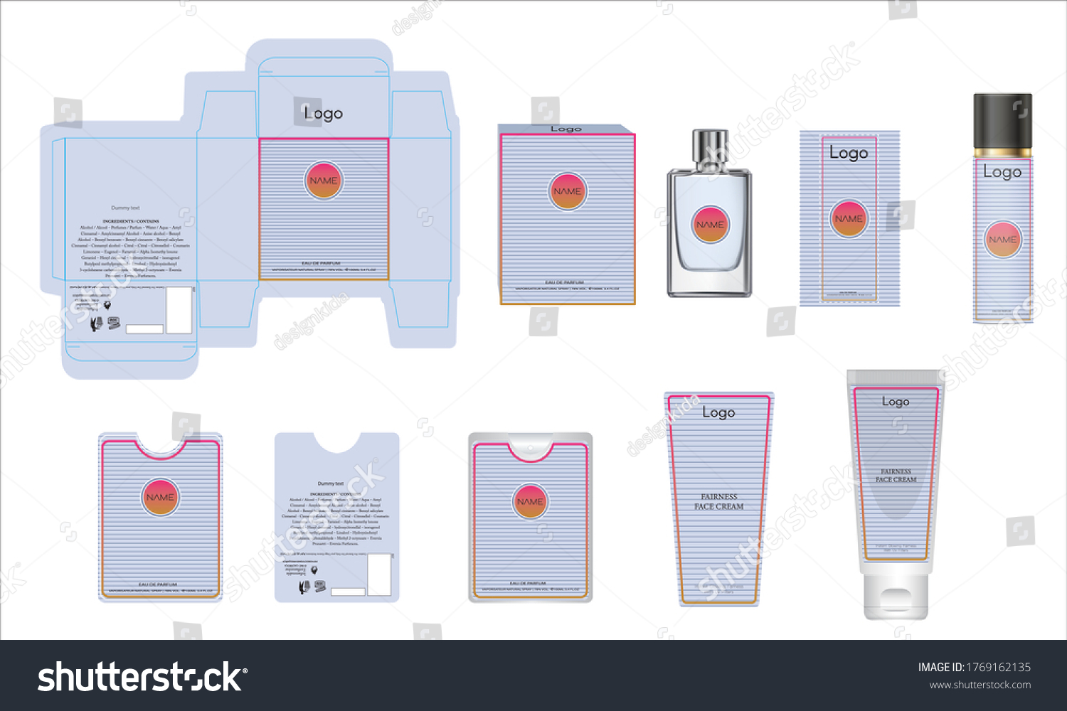 Packaging Design, Luxury Perfume Box, Pocket - Royalty Free Stock 