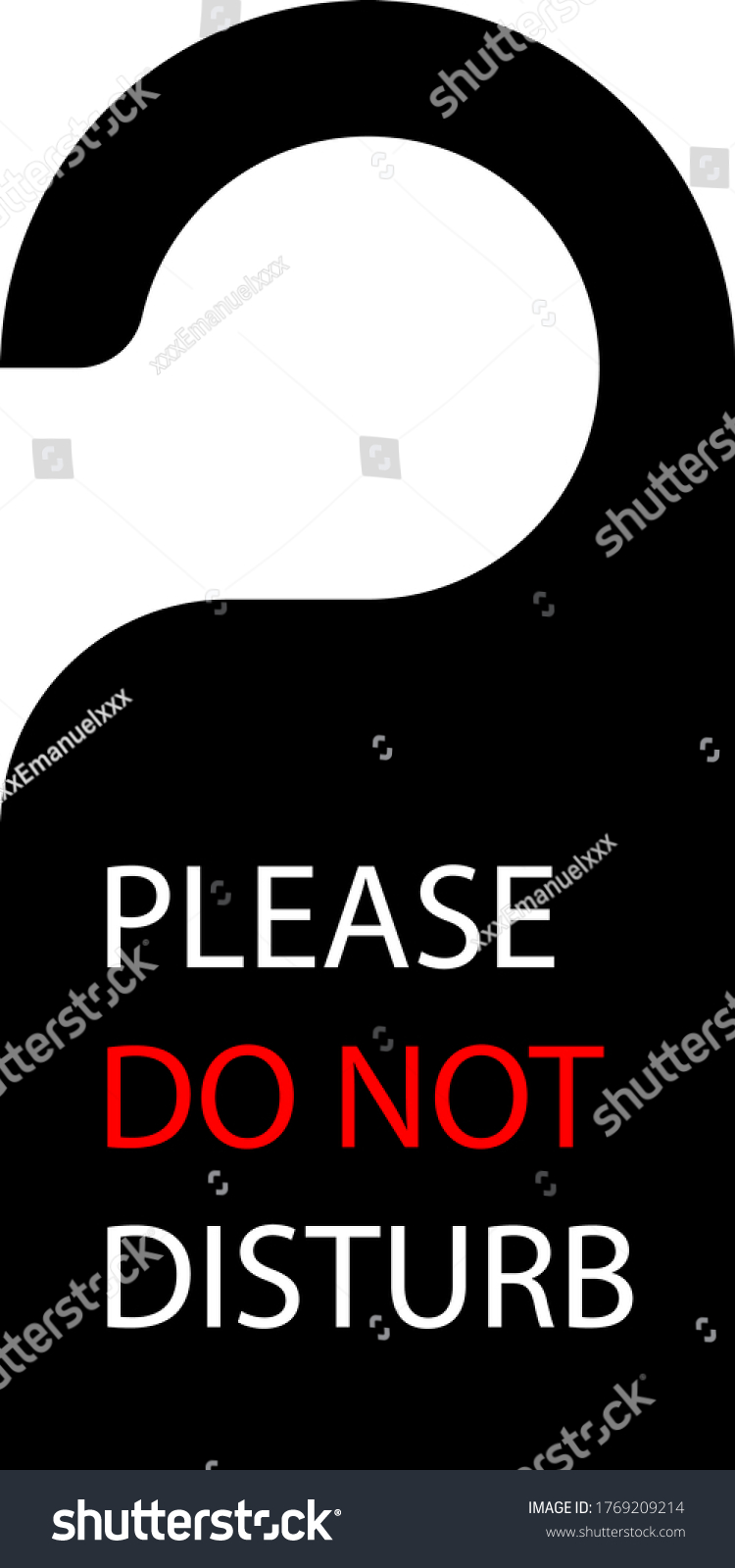 Please Do Not Disturb Door Hanger Royalty Free Stock Vector 1769209214 6208