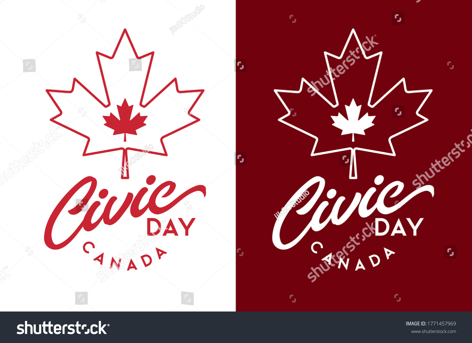 August Civic Holiday Canada logo design concept, Royalty Free Stock