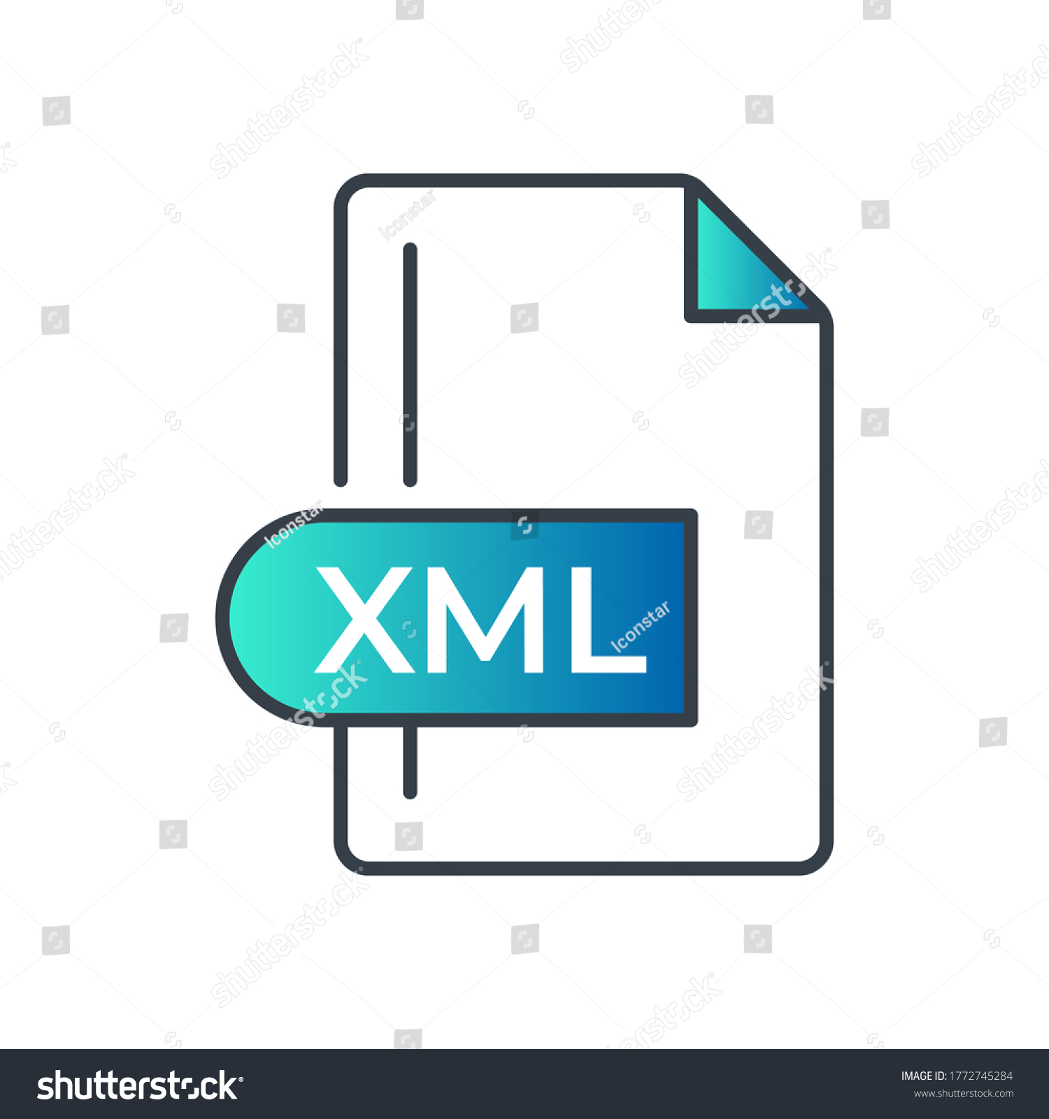 XML File Format Icon. XML extension gradiant - Royalty Free Stock ...