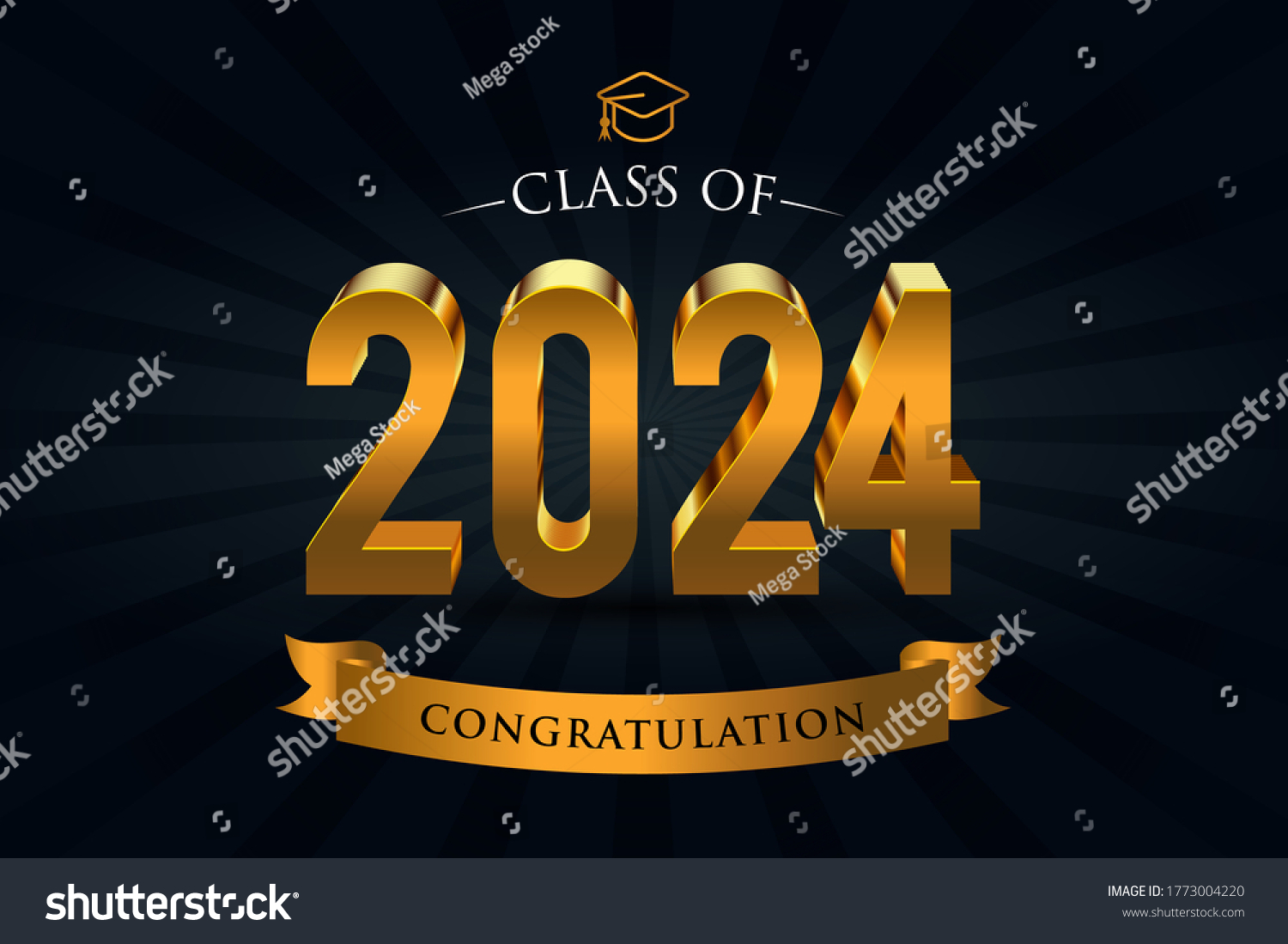 Class of 2024. Congrats Graduates. 3d lettering - Royalty Free Stock ...