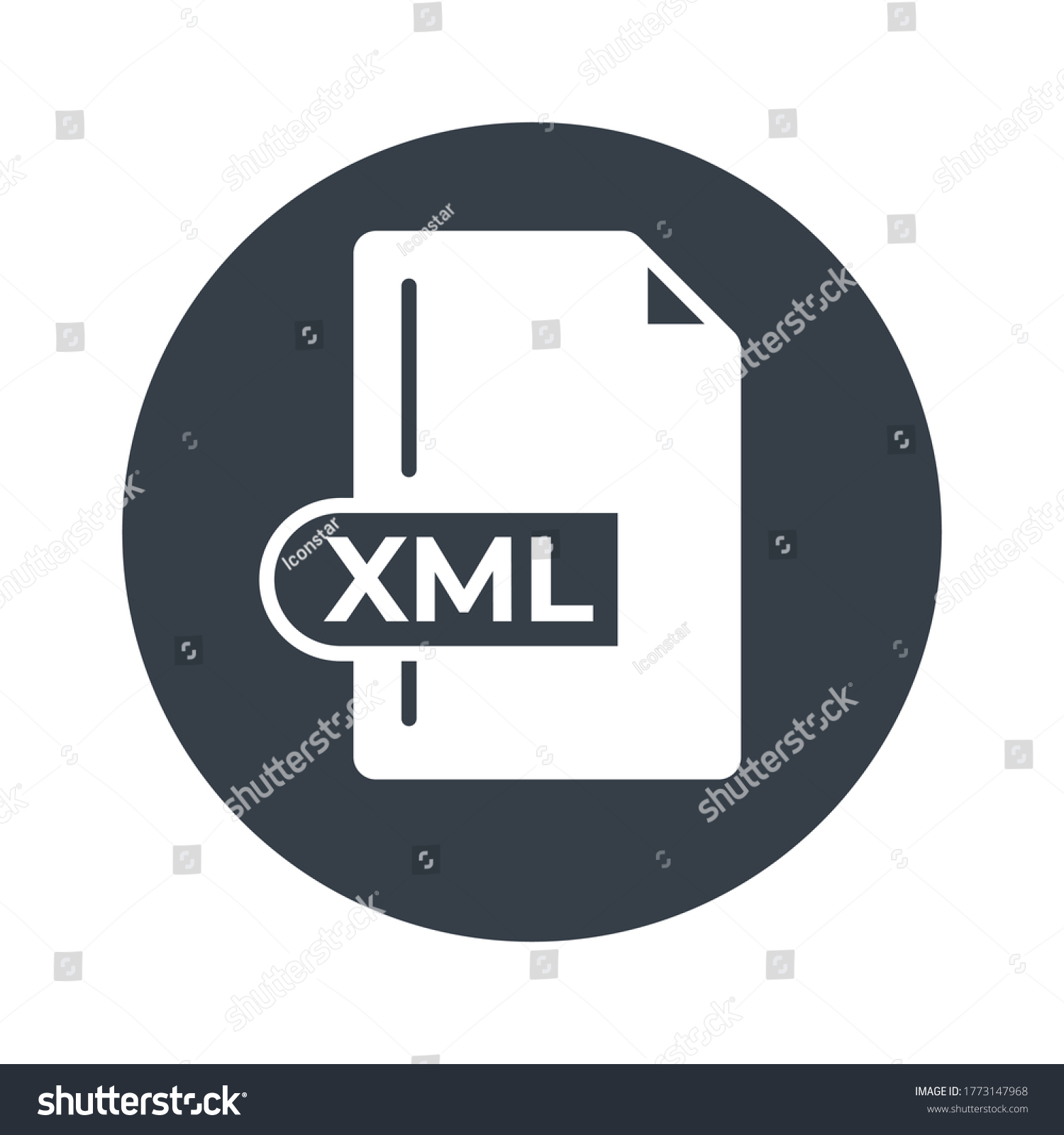 XML File Format Icon. XML extension filled icon. - Royalty Free Stock ...