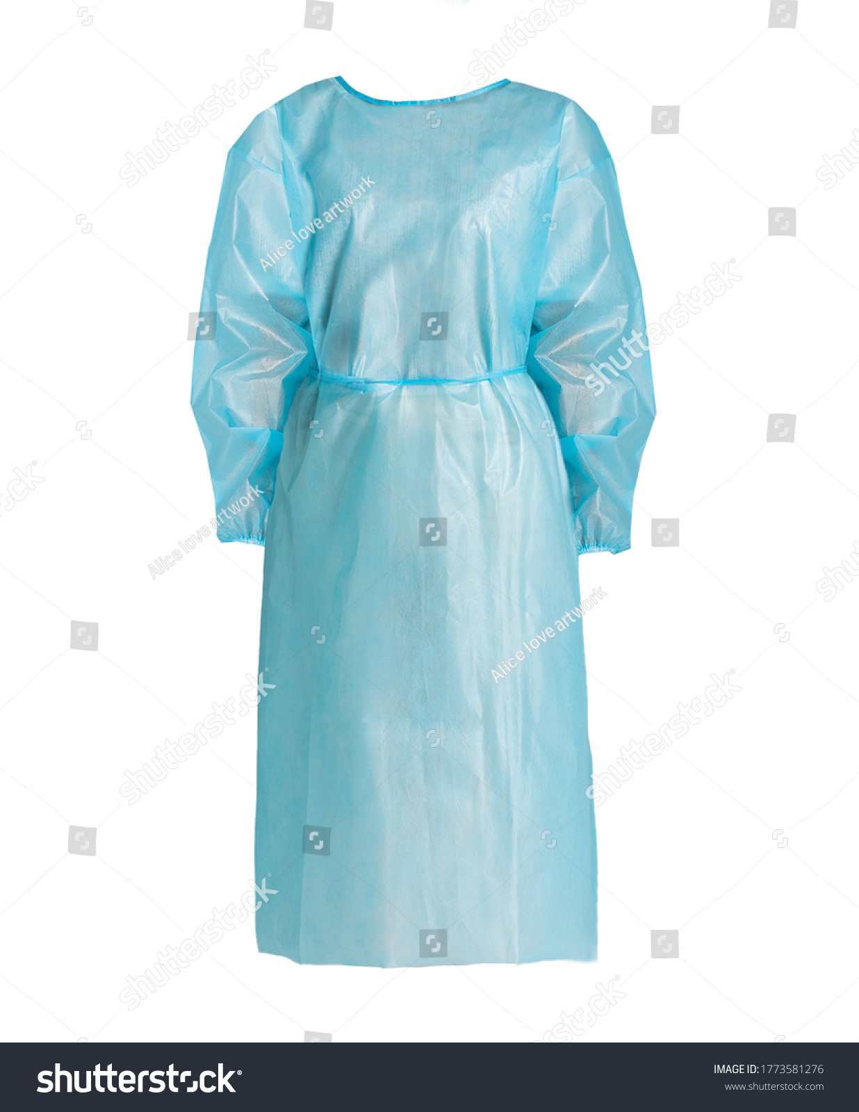 disposable isolation gown surgical gown for surgery protection pe surgical gown light blue #1773581276