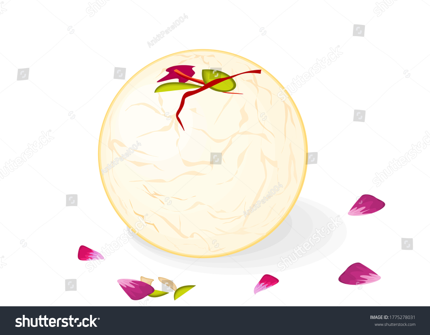 Rasgulla Bengali indian Sweet Dish Food Vector - Royalty Free Stock ...