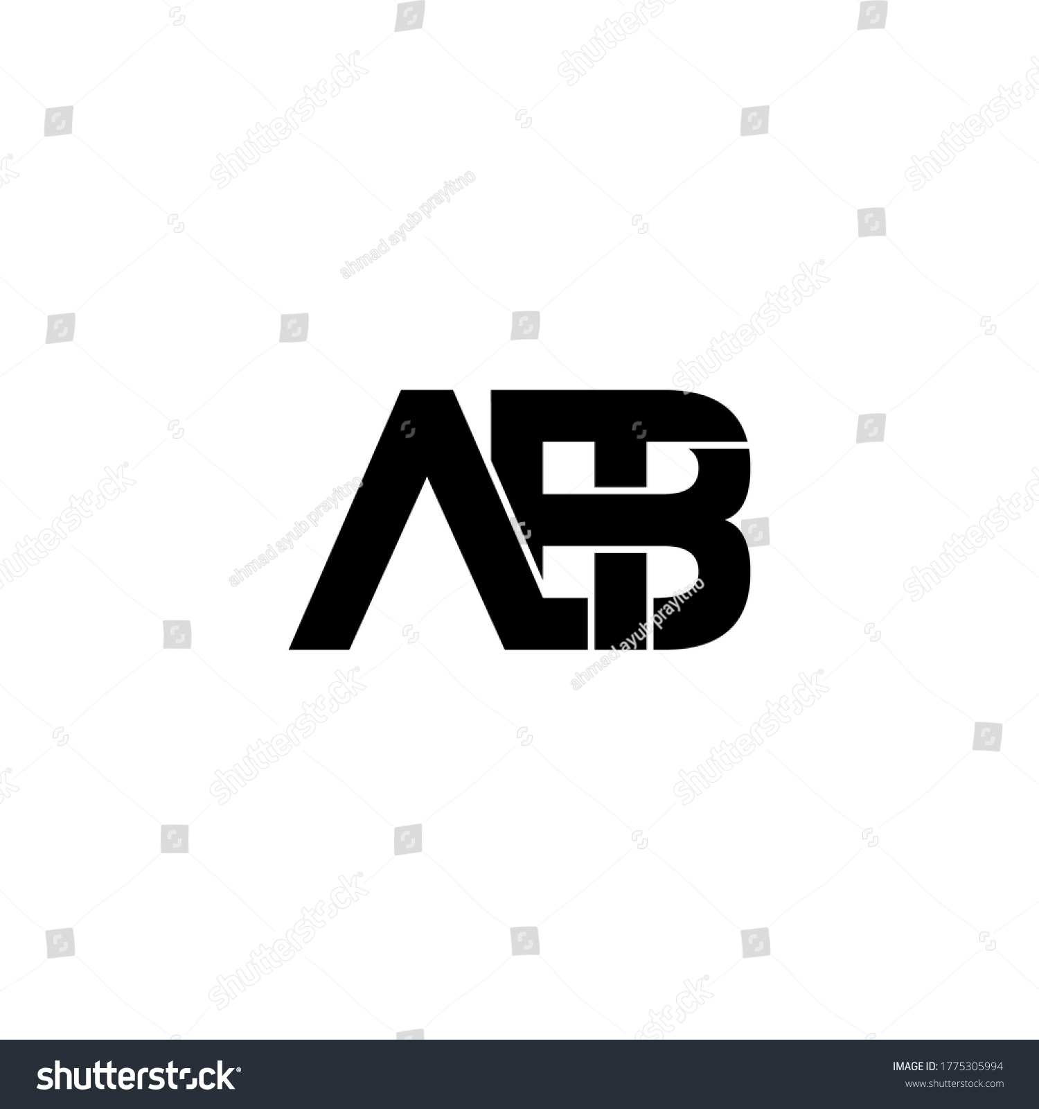 abt letter original monogram logo design - Royalty Free Stock Vector ...