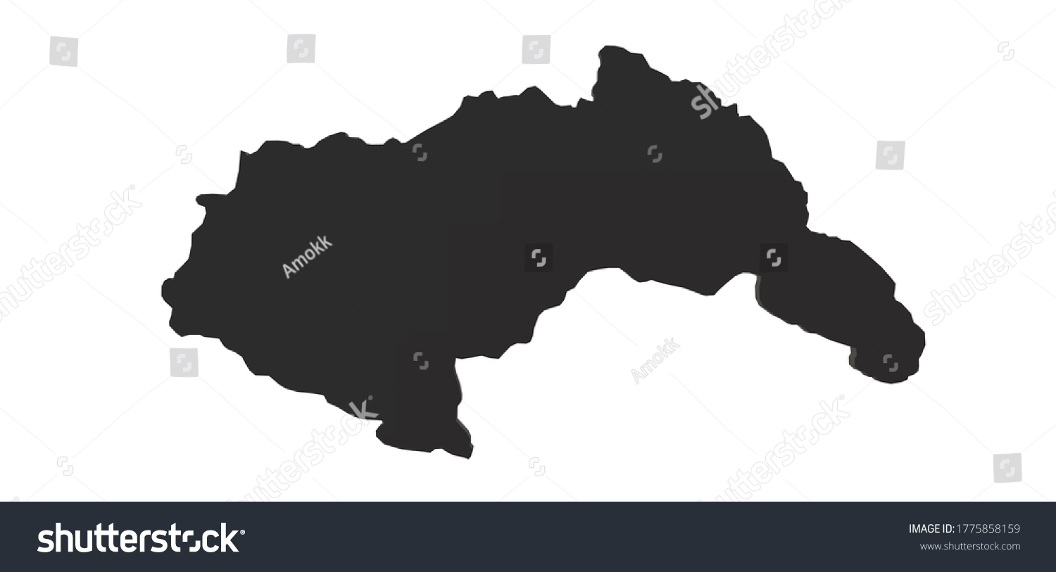 Kingdom of Hungary map 1941-1945 3d rendering - Royalty Free Stock ...