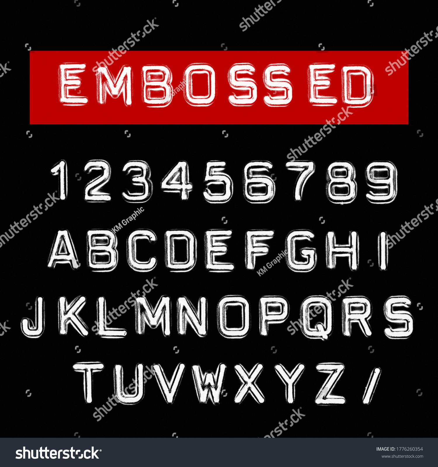 Embossed letters. label type. Alphabet - Royalty Free Stock Photo ...