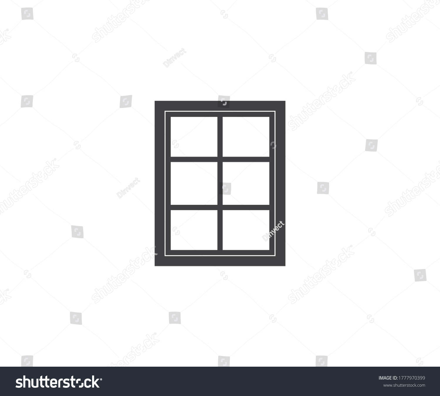 Window Symbol Icon Design. Window frames line - Royalty Free Stock ...