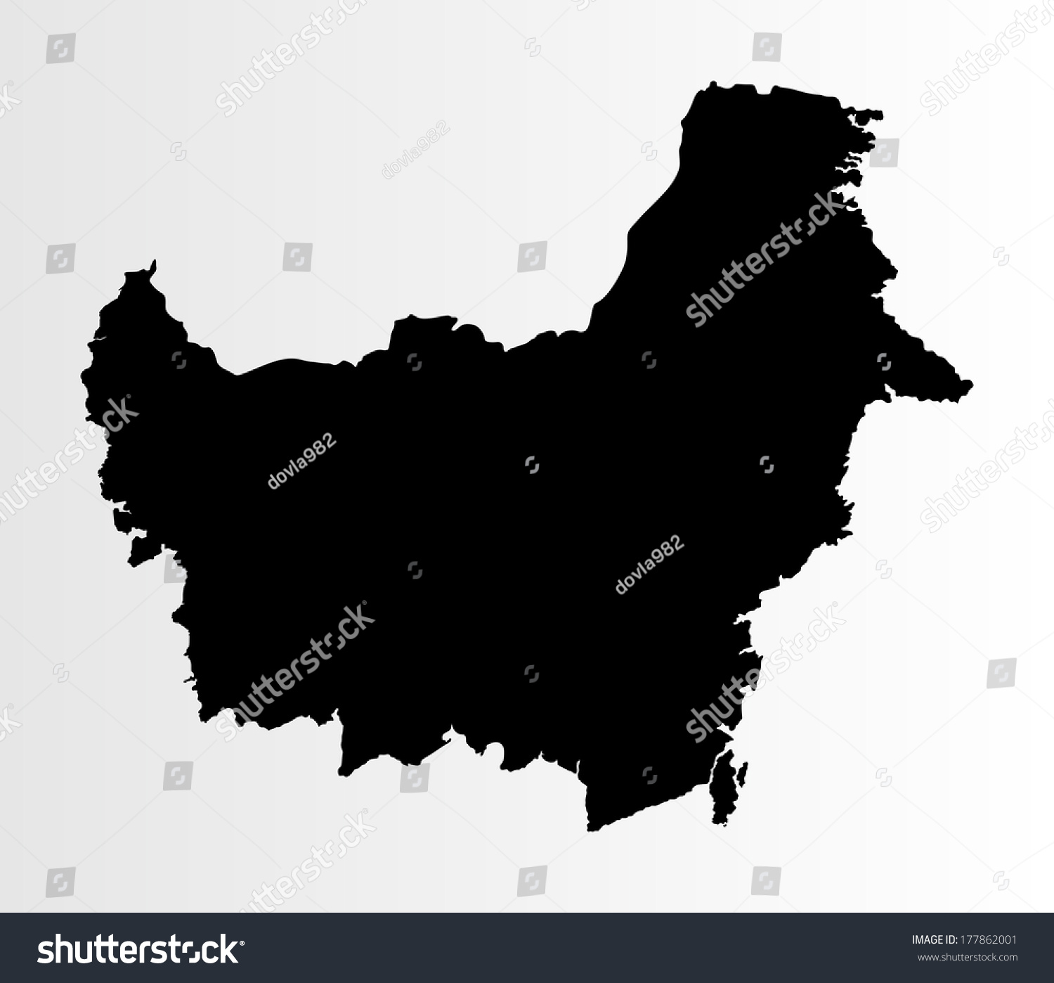 Borneo Vector Map High Detailed Isolated On Royalty Free Stock   Avopix 177862001 