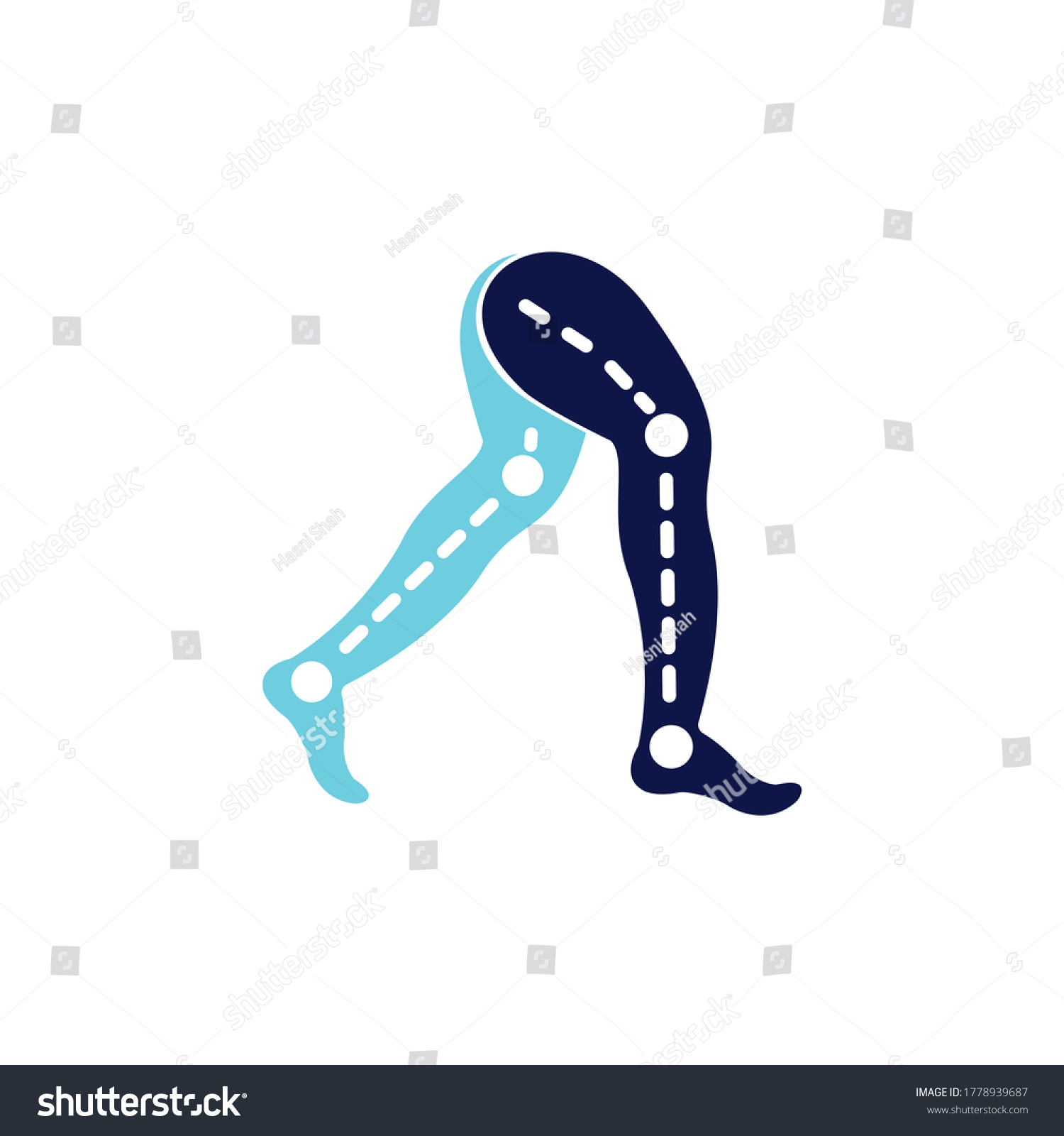 Prosthetic Leg Logo Template Design Orthopedic Royalty Free Stock