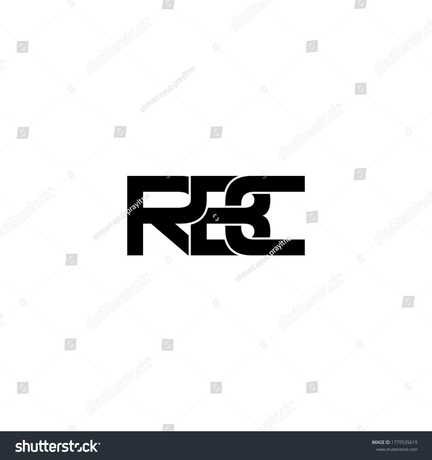 rbc letter original monogram logo design - Royalty Free Stock Vector ...