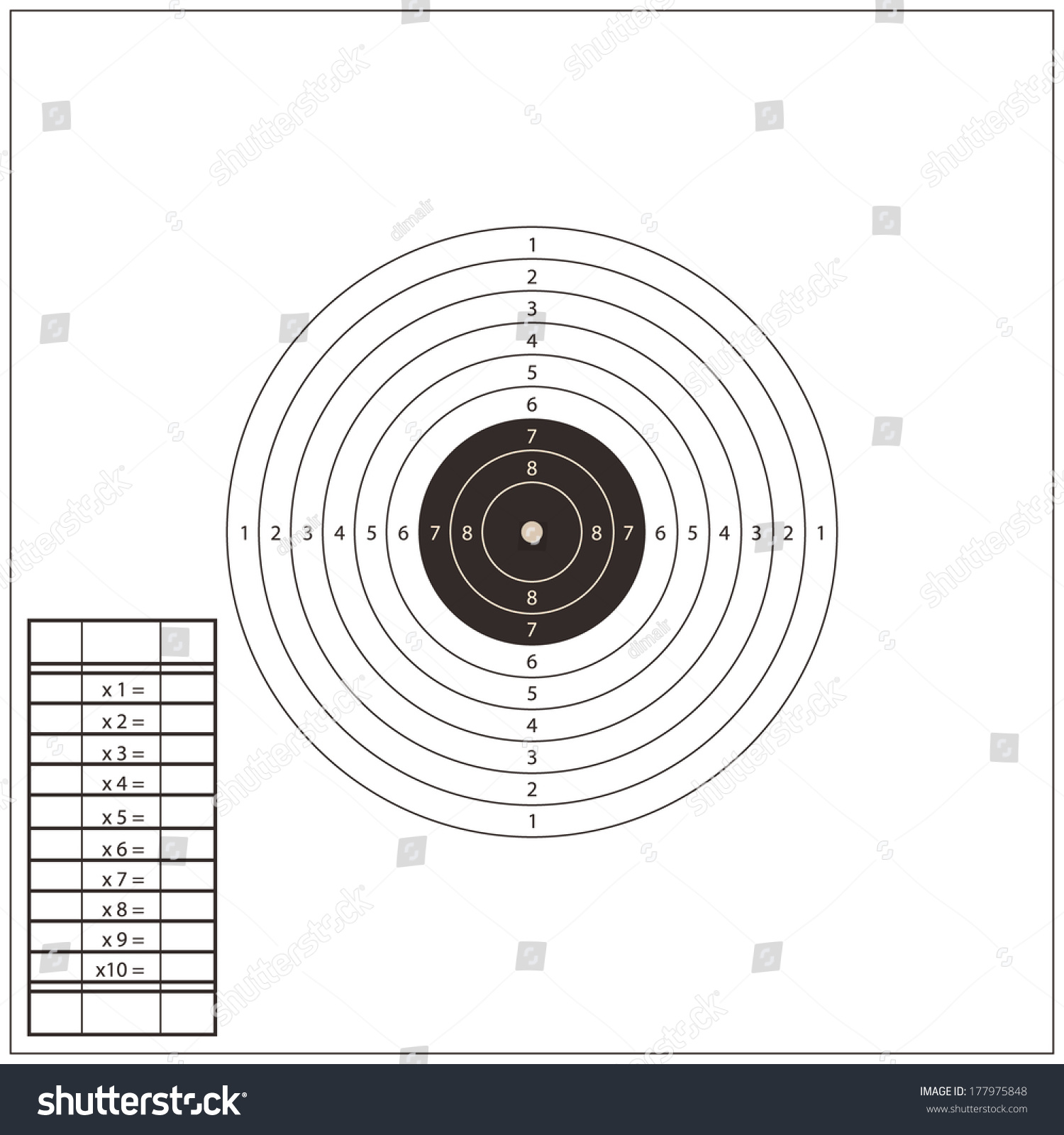 shooting range target template vector royalty free stock vector 177975848 avopix com