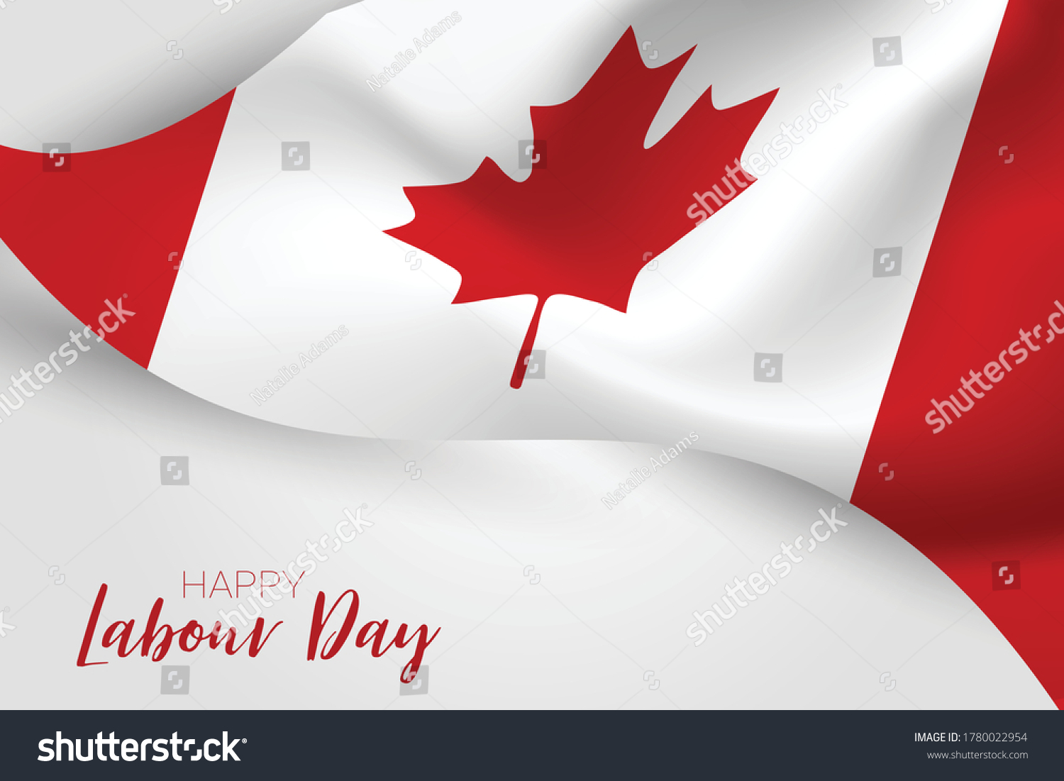 Canada Labour Day. Canadian flag background. Royalty Free Stock