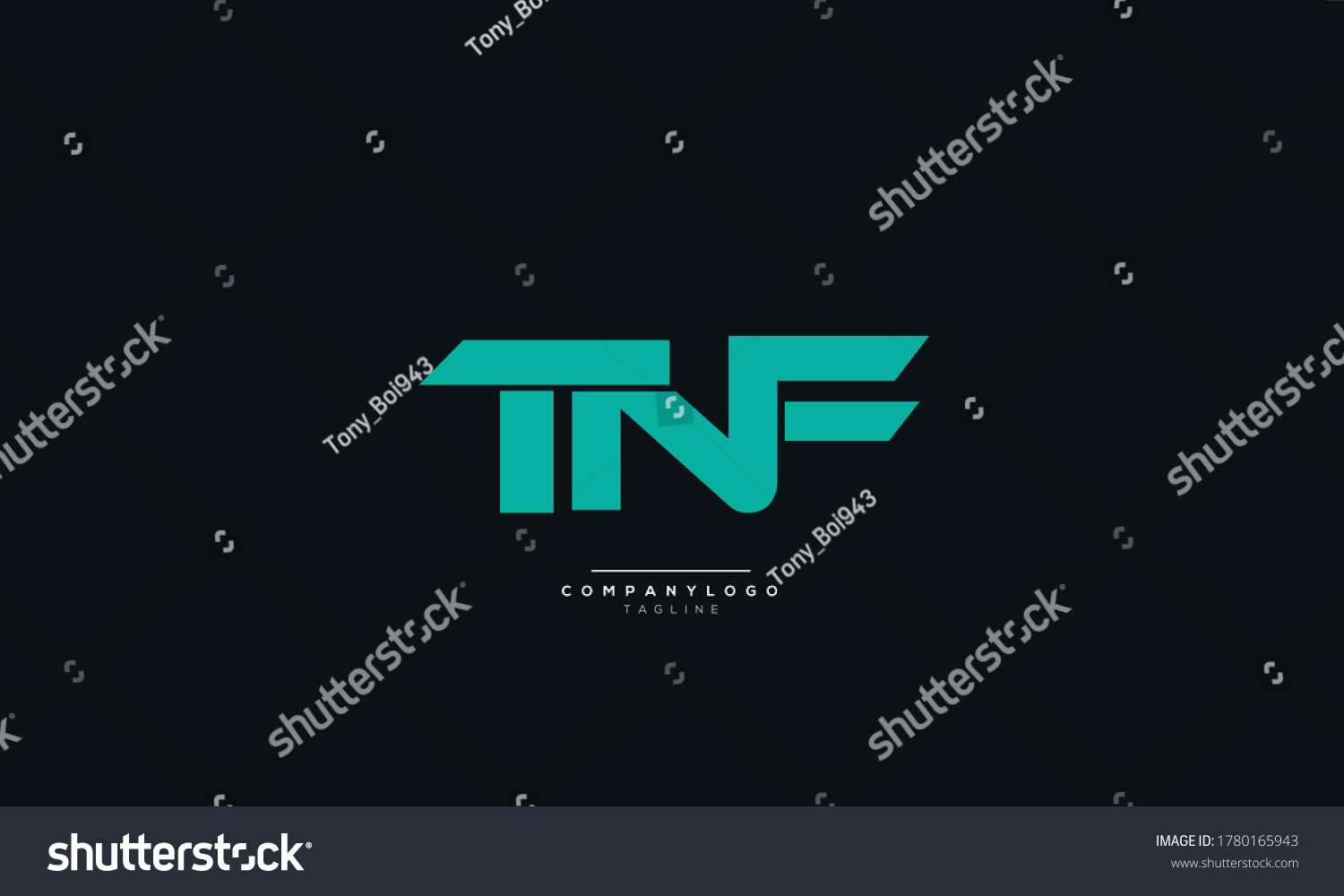 Letter Tnf Business Logo Design Icon Alphabet Royalty Free Stock